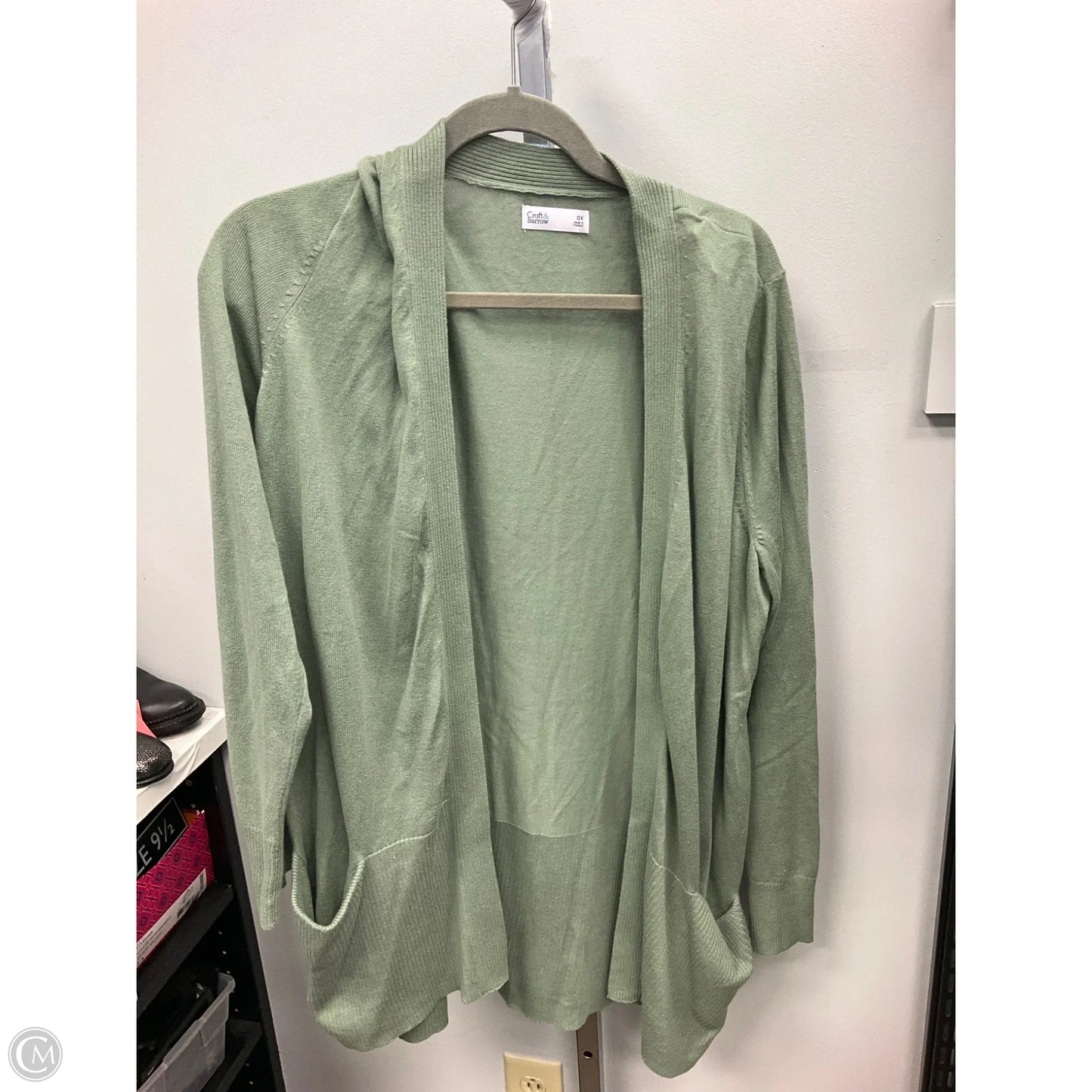 Sweater Cardigan By Croft And Barrow In Green, Size: Xl