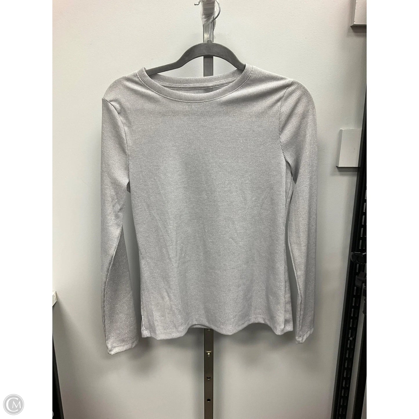 Top Long Sleeve By A New Day In Silver, Size: M
