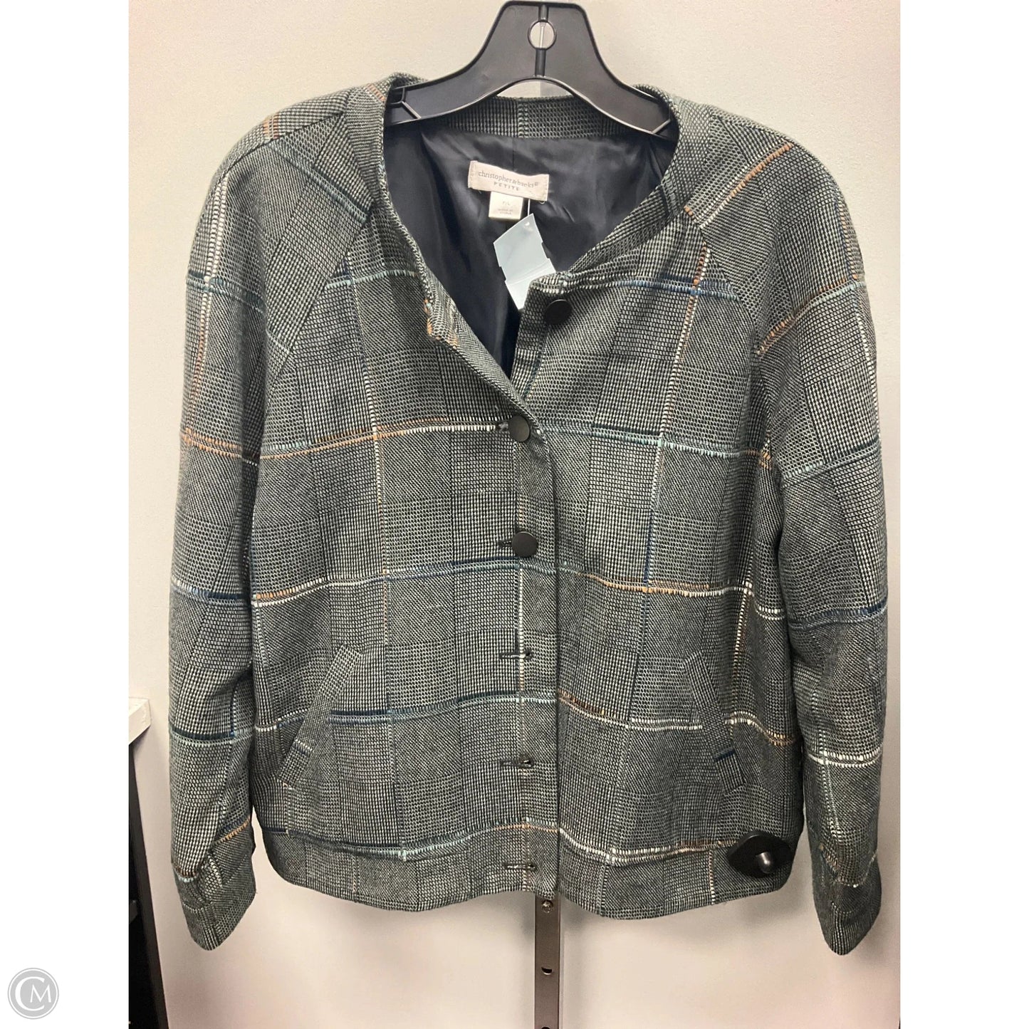 Blazer By Christopher And Banks In Plaid Pattern, Size: Lp