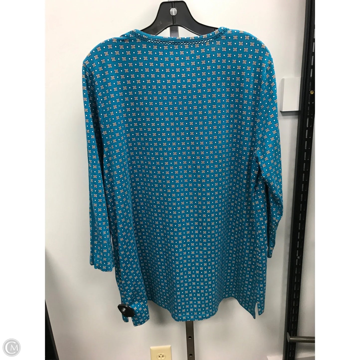 Top Long Sleeve By Lands End In Multi-colored, Size: L