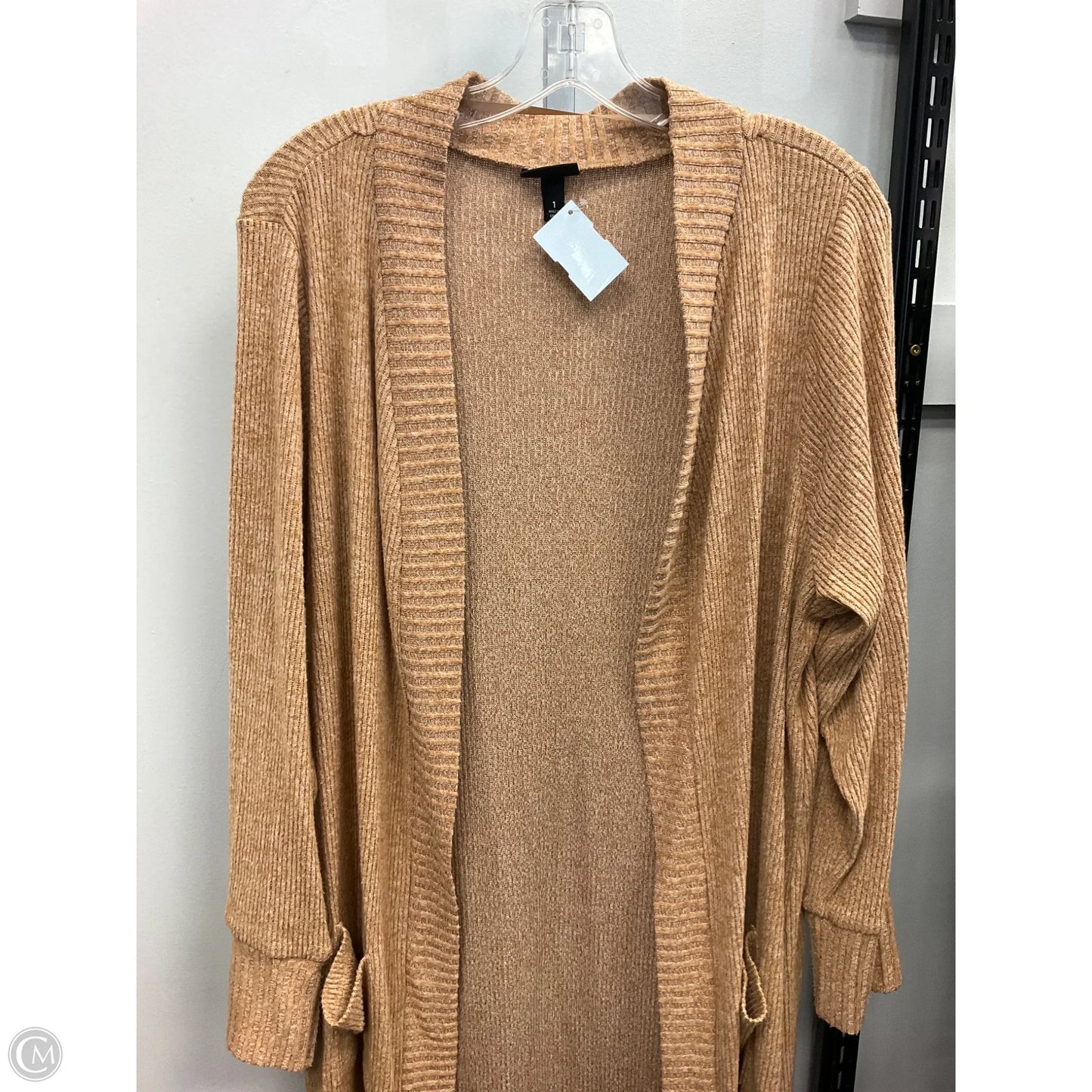 Sweater Cardigan By Torrid In Tan, Size: 1x