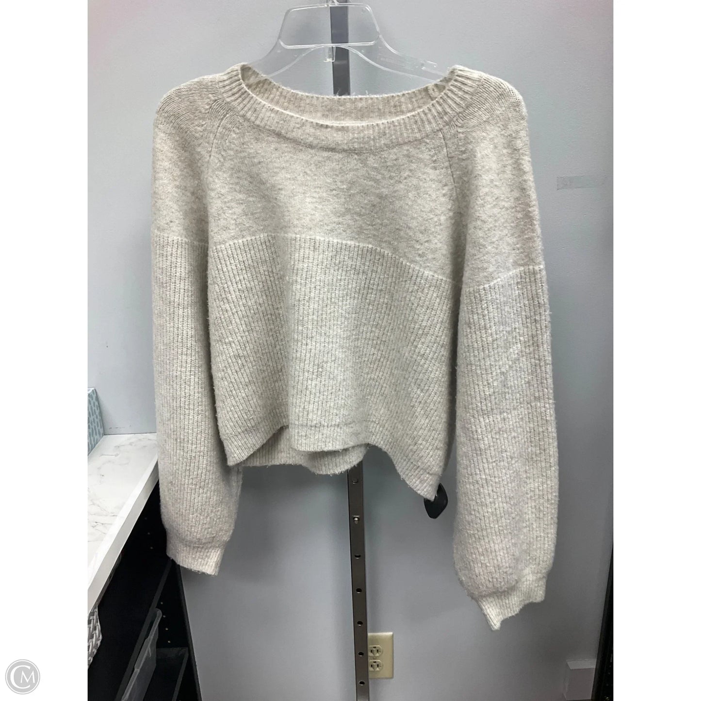 Sweater By Top Shop In Grey, Size: L