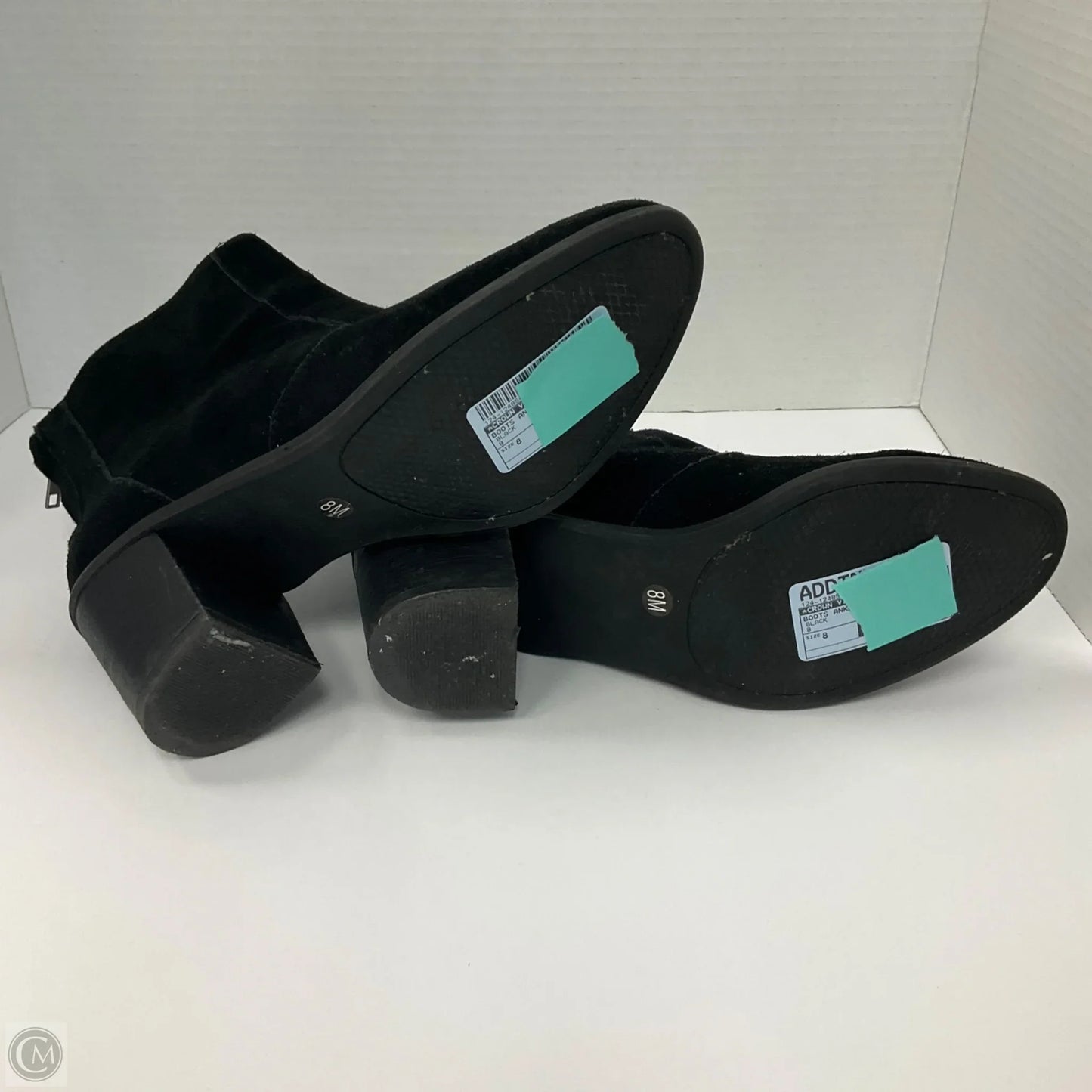 Boots Ankle Heels By Crown Vintage In Black, Size: 8