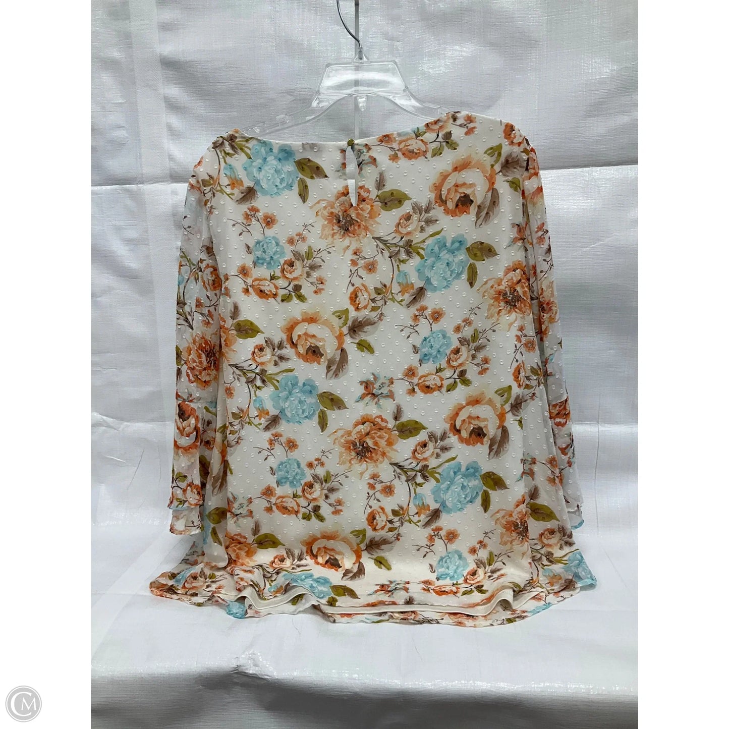 Top Long Sleeve By Clothes Mentor In Floral Print, Size: 2x