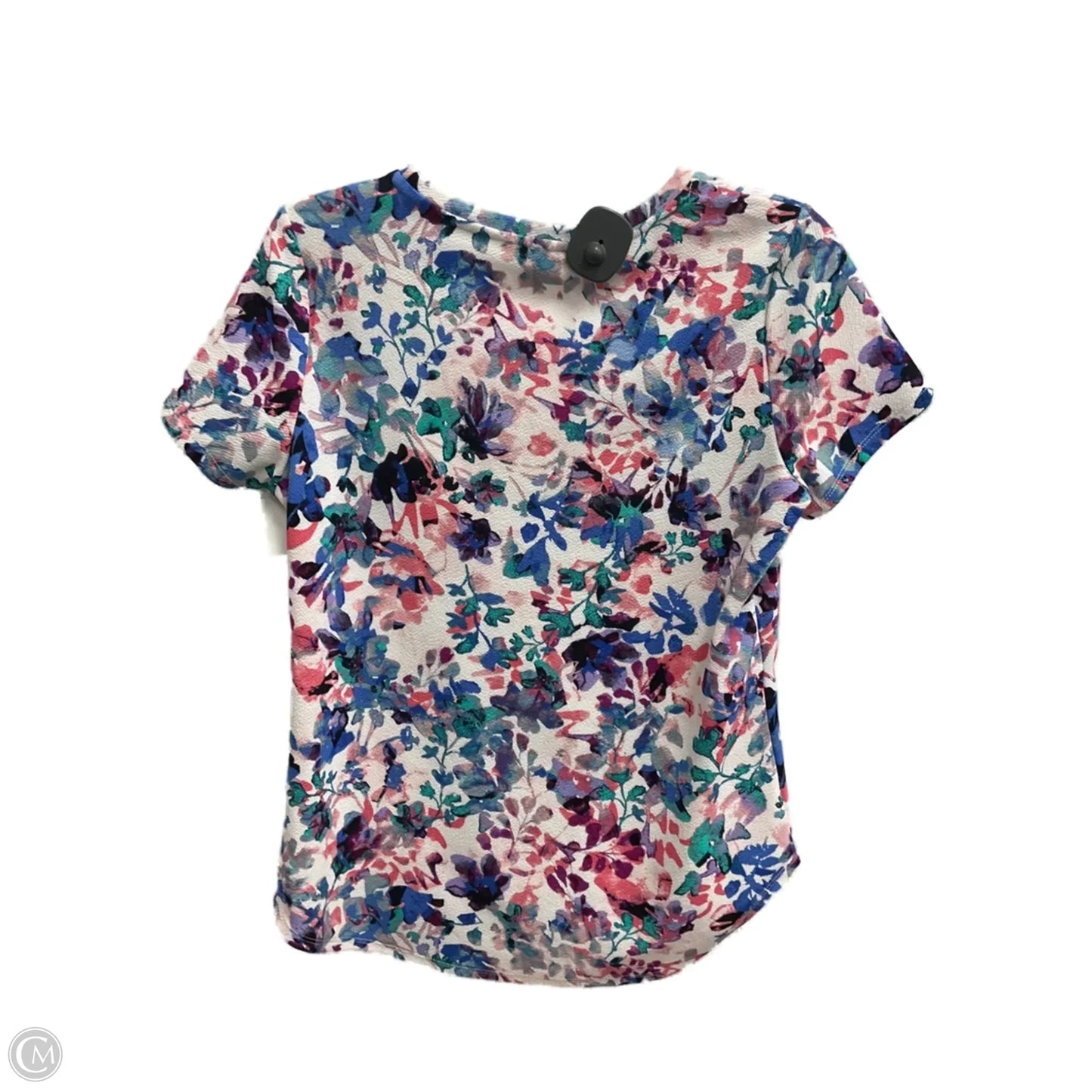 Tunic 3/4 Sleeve By Croft And Barrow In Floral Print, Size: S