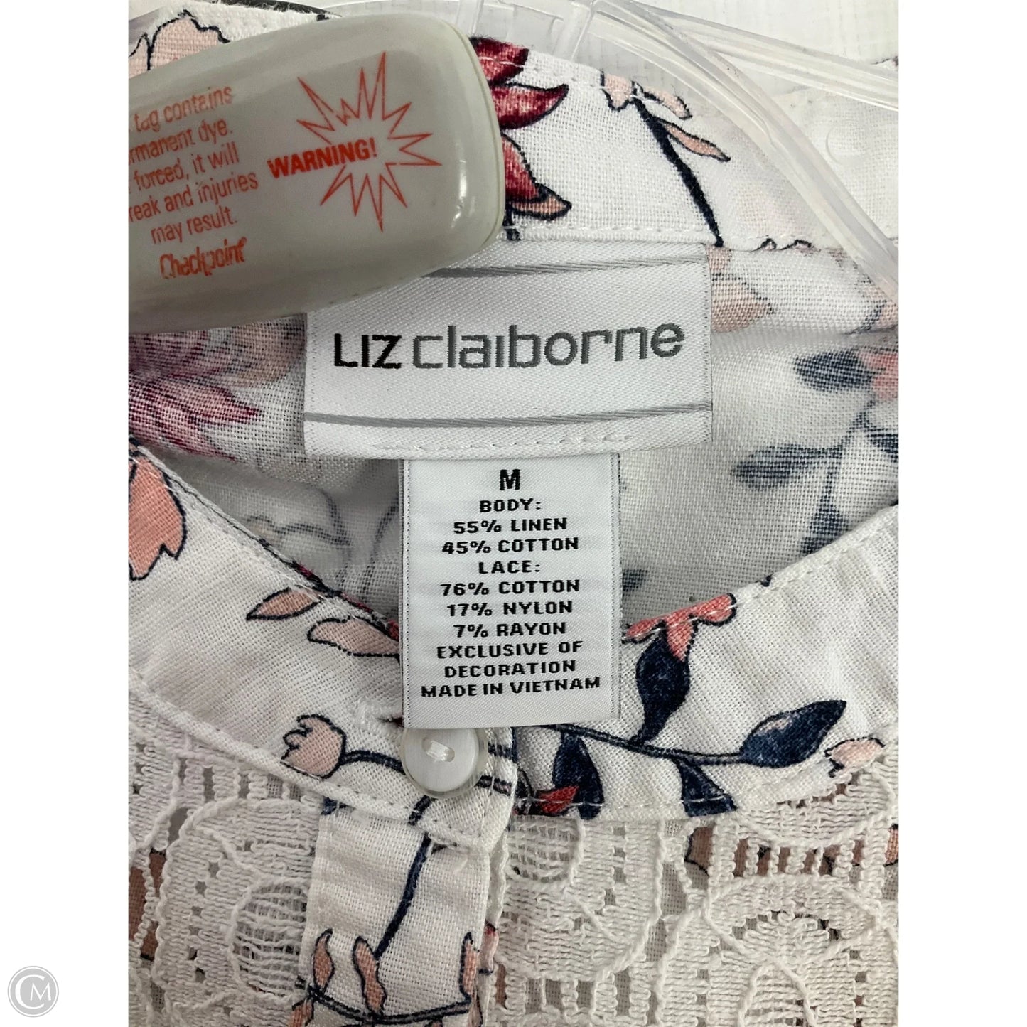 Top Sleeveless By Liz Claiborne In Floral Print, Size: M
