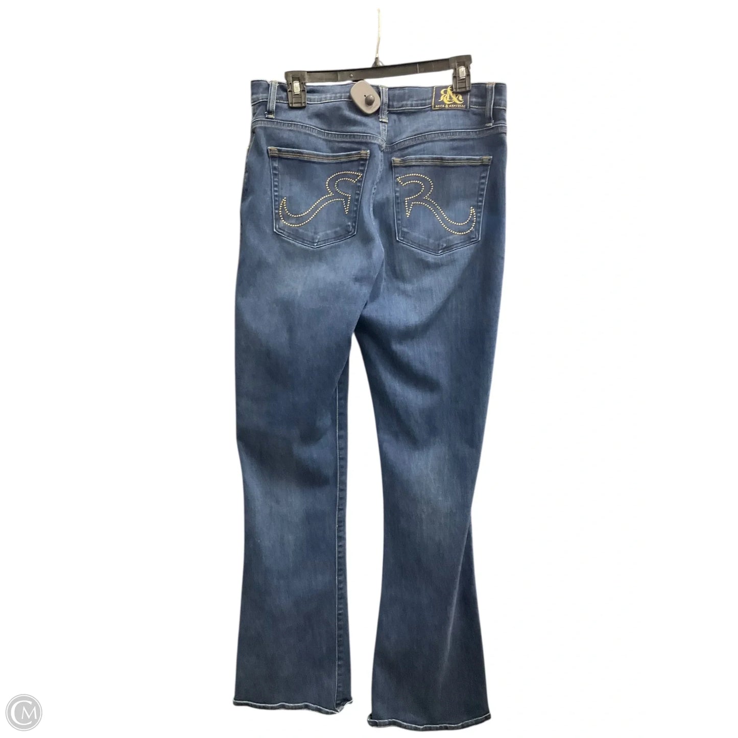Jeans Boot Cut By Rock And Republic In Blue Denim, Size: 16