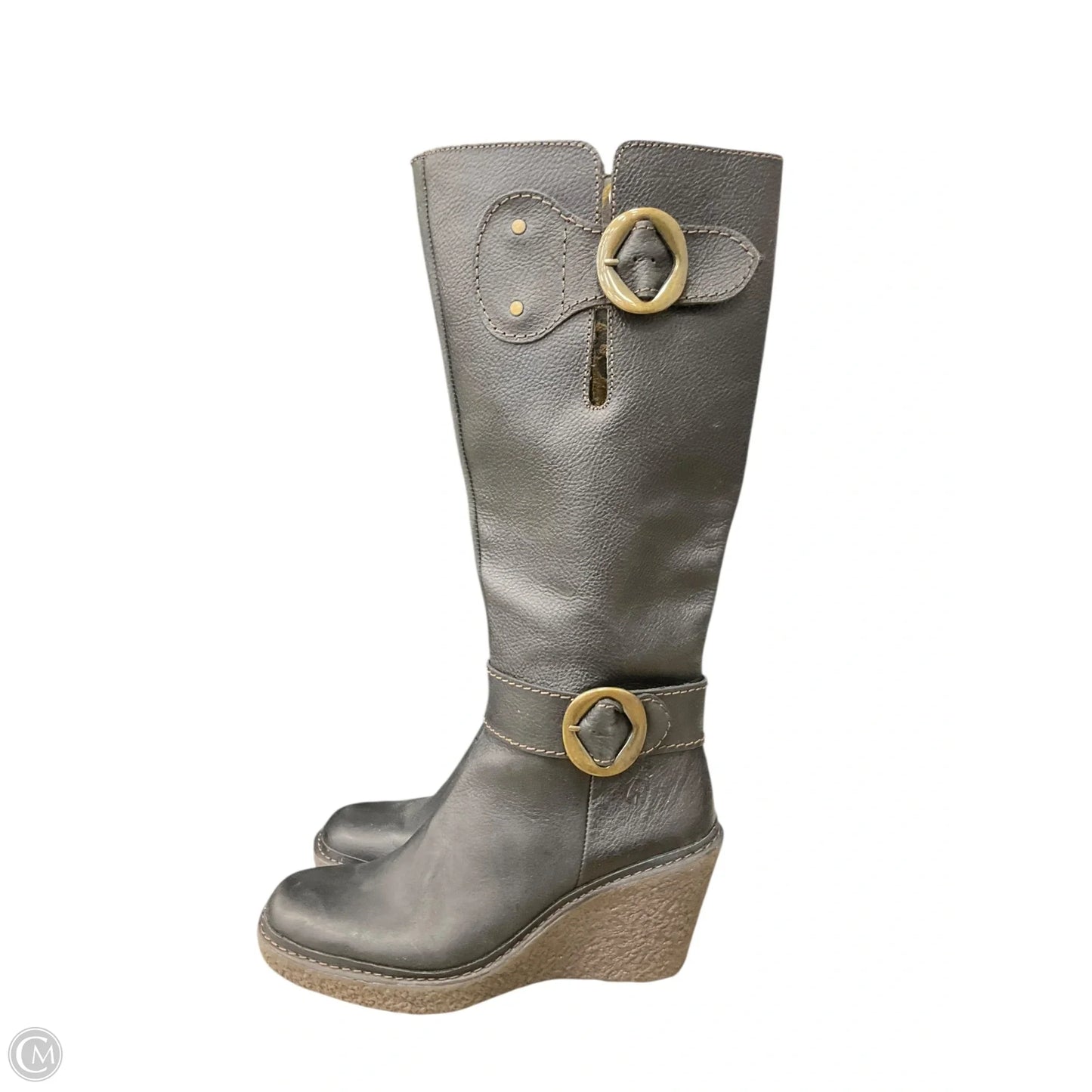 Boots Mid-calf Heels By Fly London In Black, Size: 6.5