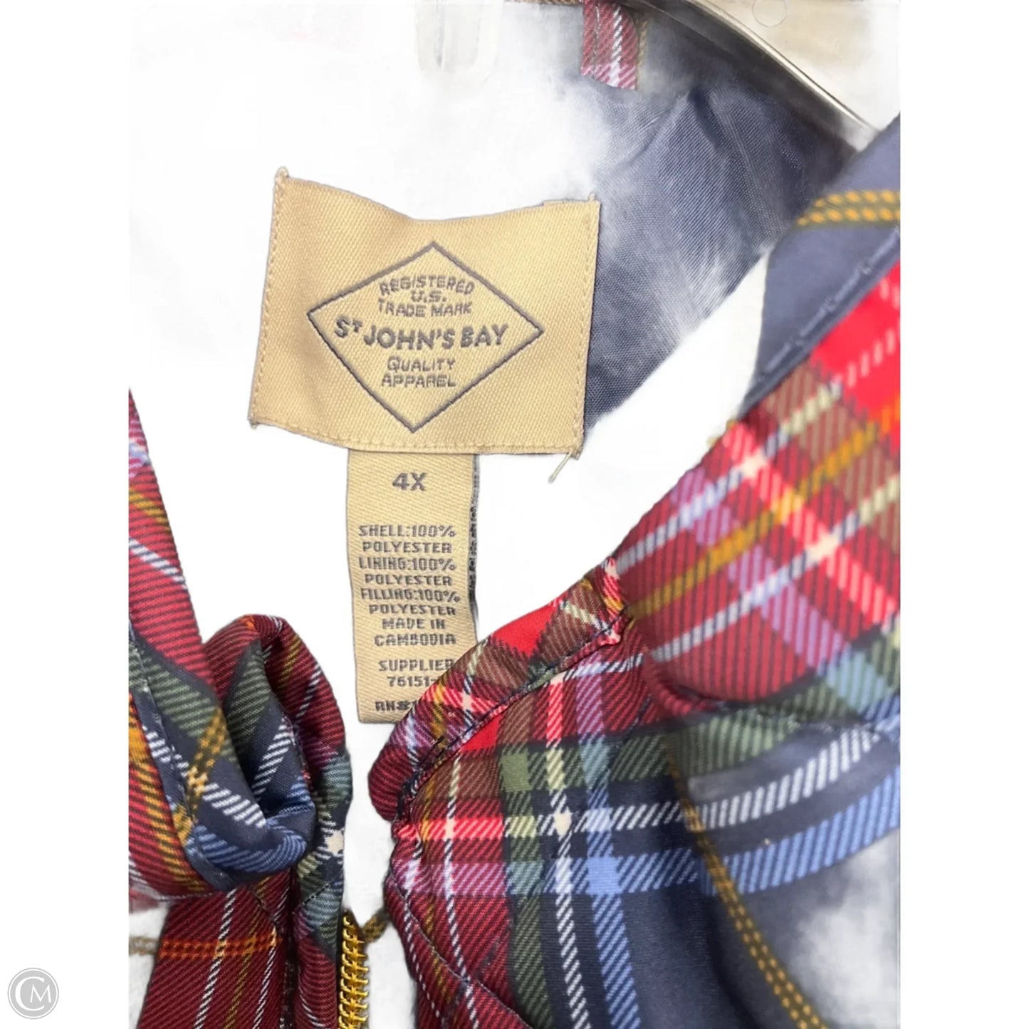 Vest Puffer & Quilted By St Johns Bay In Plaid Pattern, Size: 4x