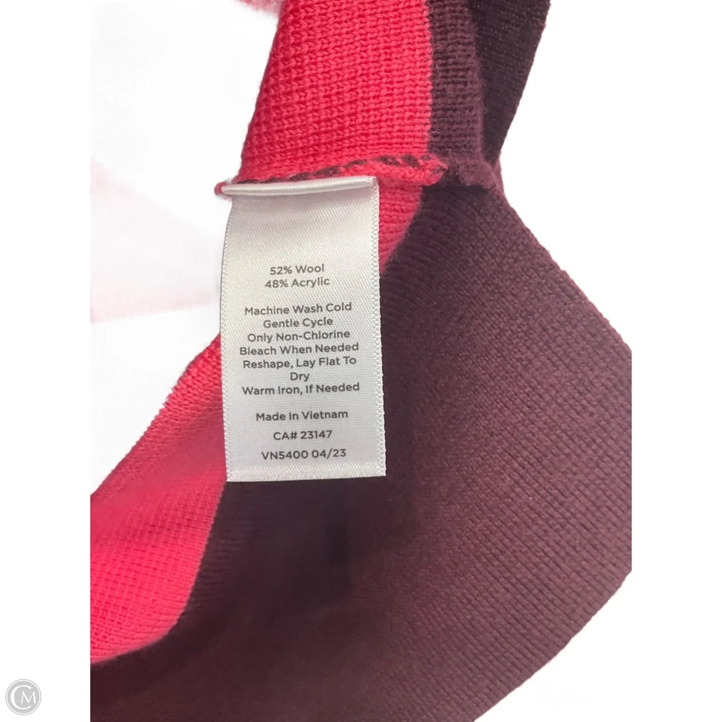 Top Long Sleeve By Talbots In Striped Pattern, Size: L