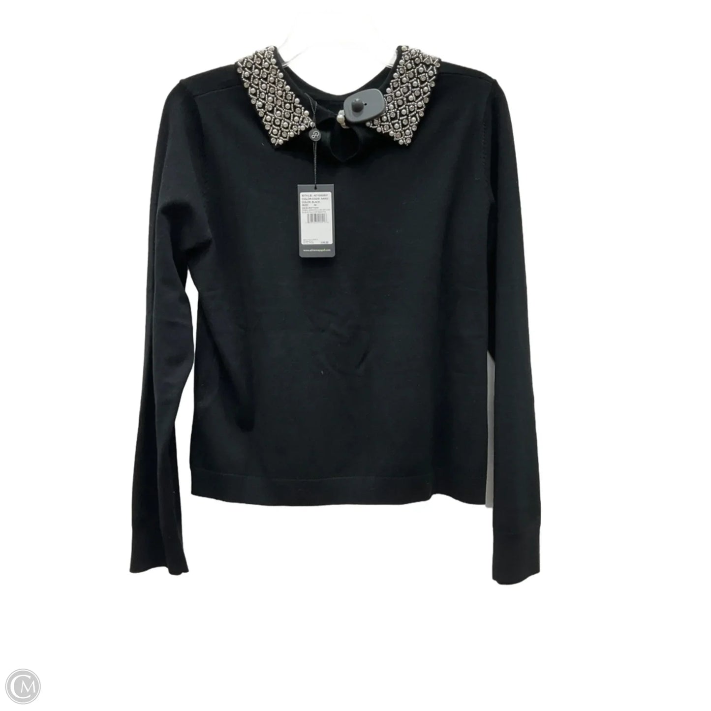 Top Long Sleeve By Adrianna Papell In Black, Size: M
