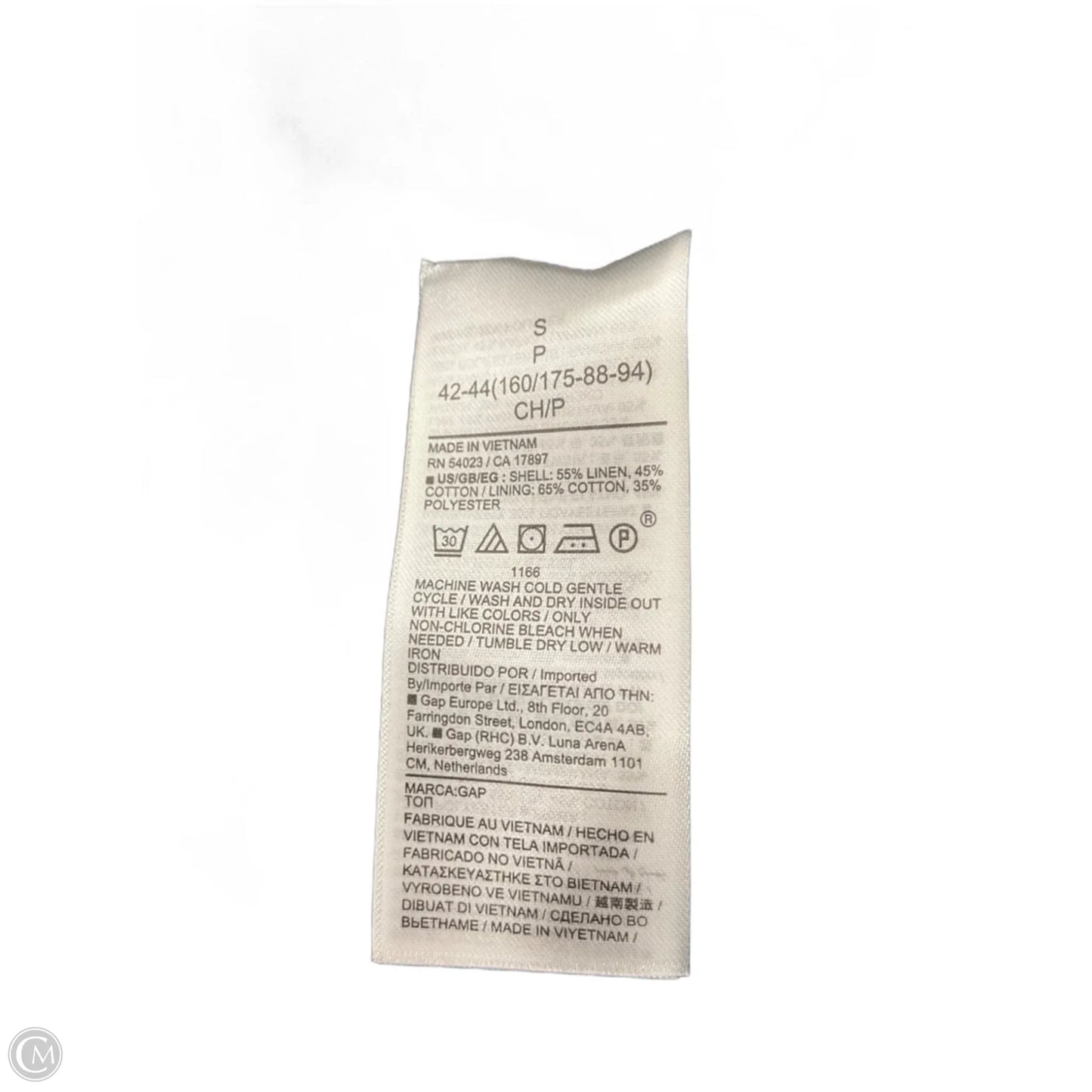 Vest Other By Gap In Black, Size: S