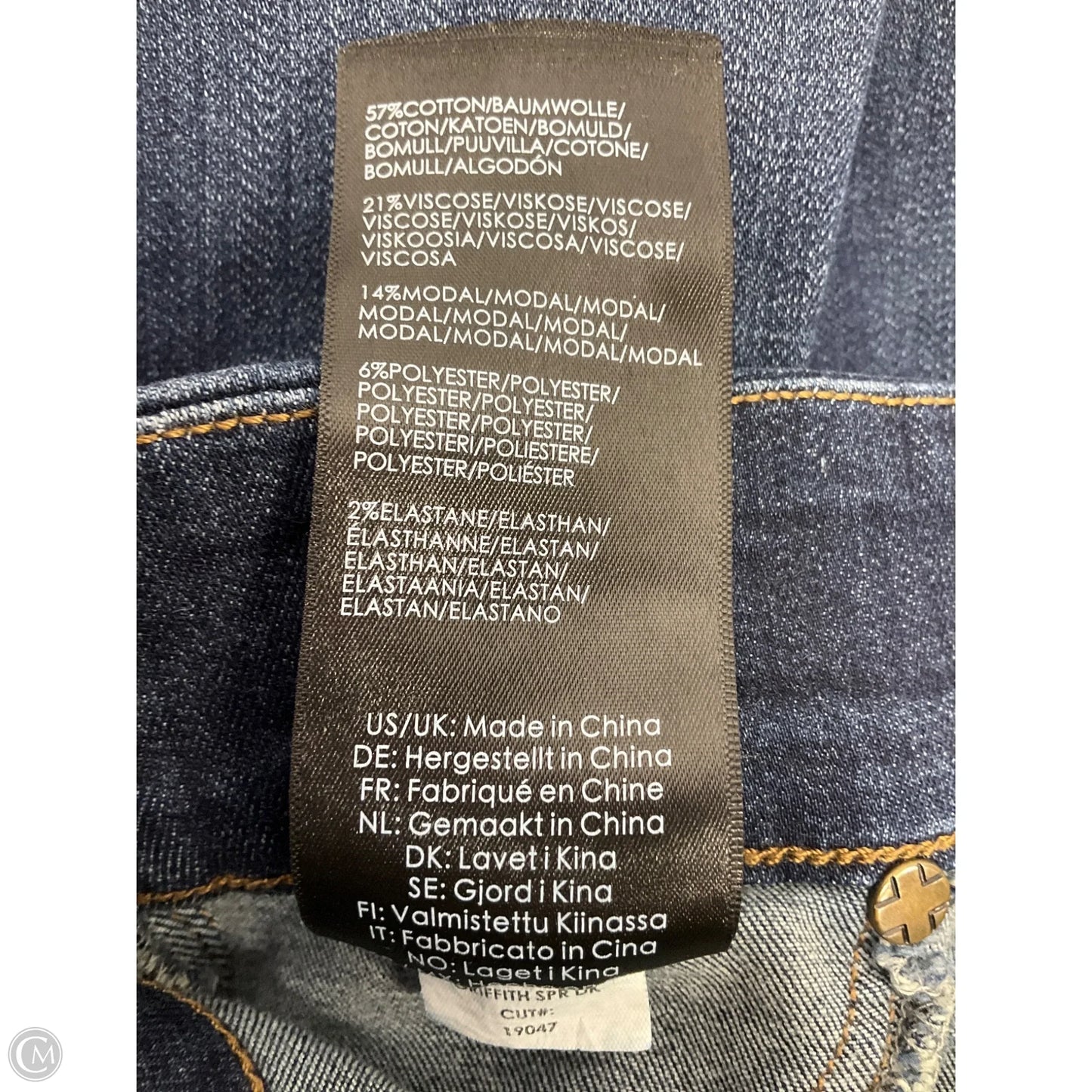 Jeans Straight By Liverpool In Blue Denim, Size: 4