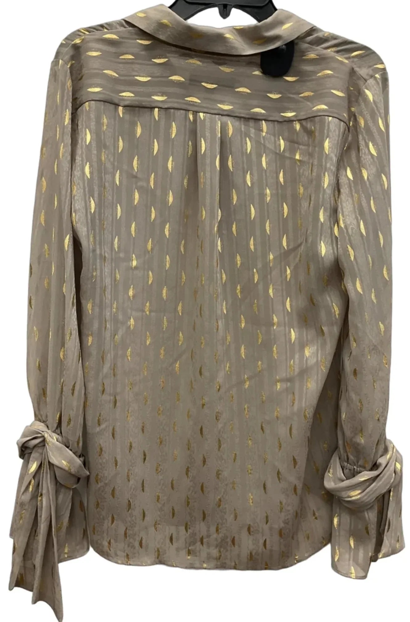 Blouse Long Sleeve By Banana Republic In Brown, Size: M