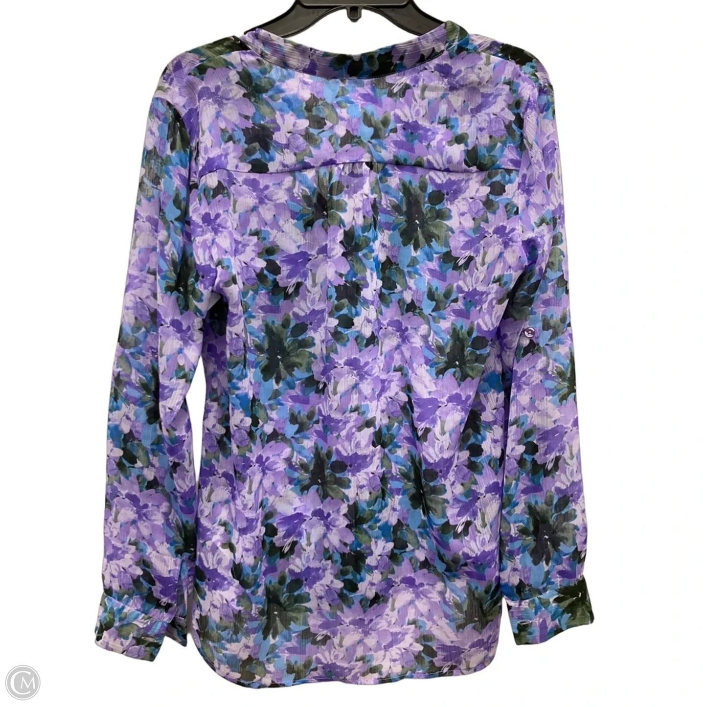 Blouse Long Sleeve By Kut In Purple, Size: M