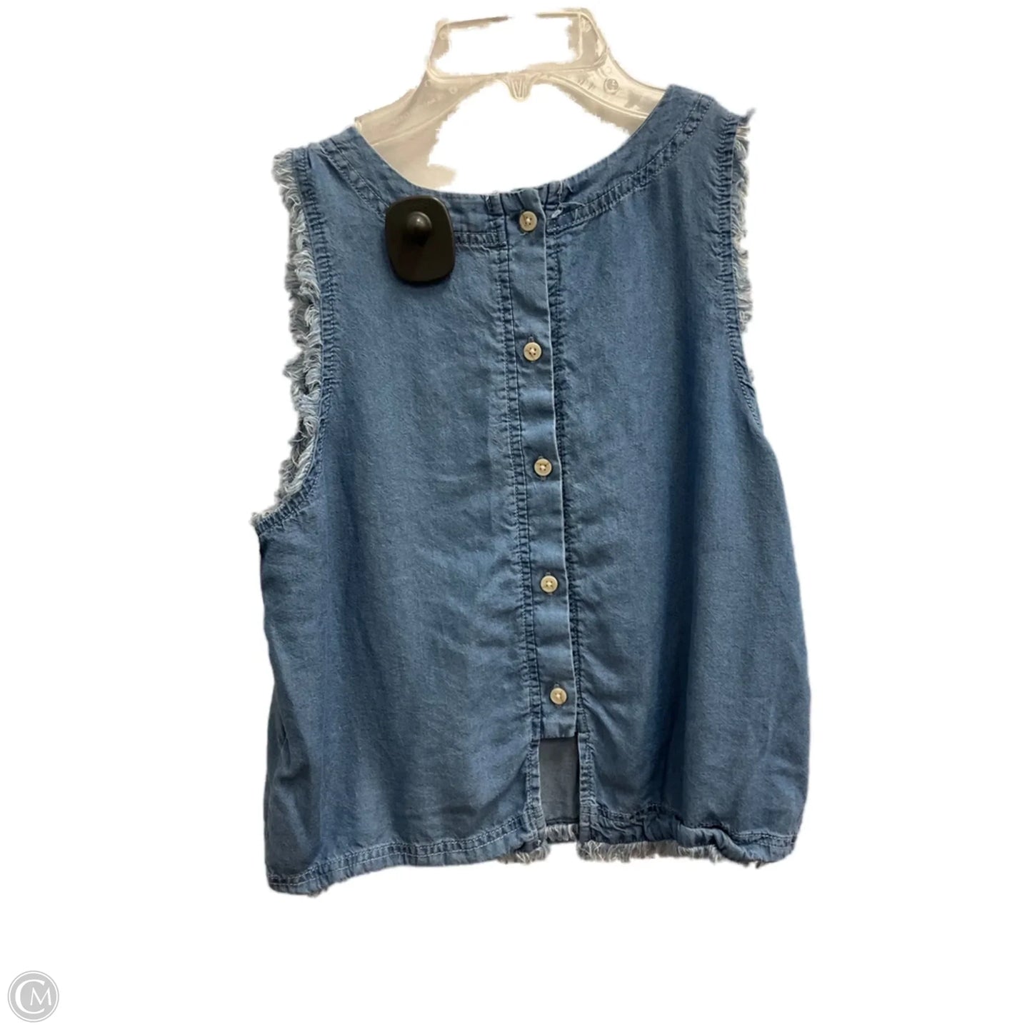 Top Sleeveless By Thread And Supply In Blue Denim, Size: Xs