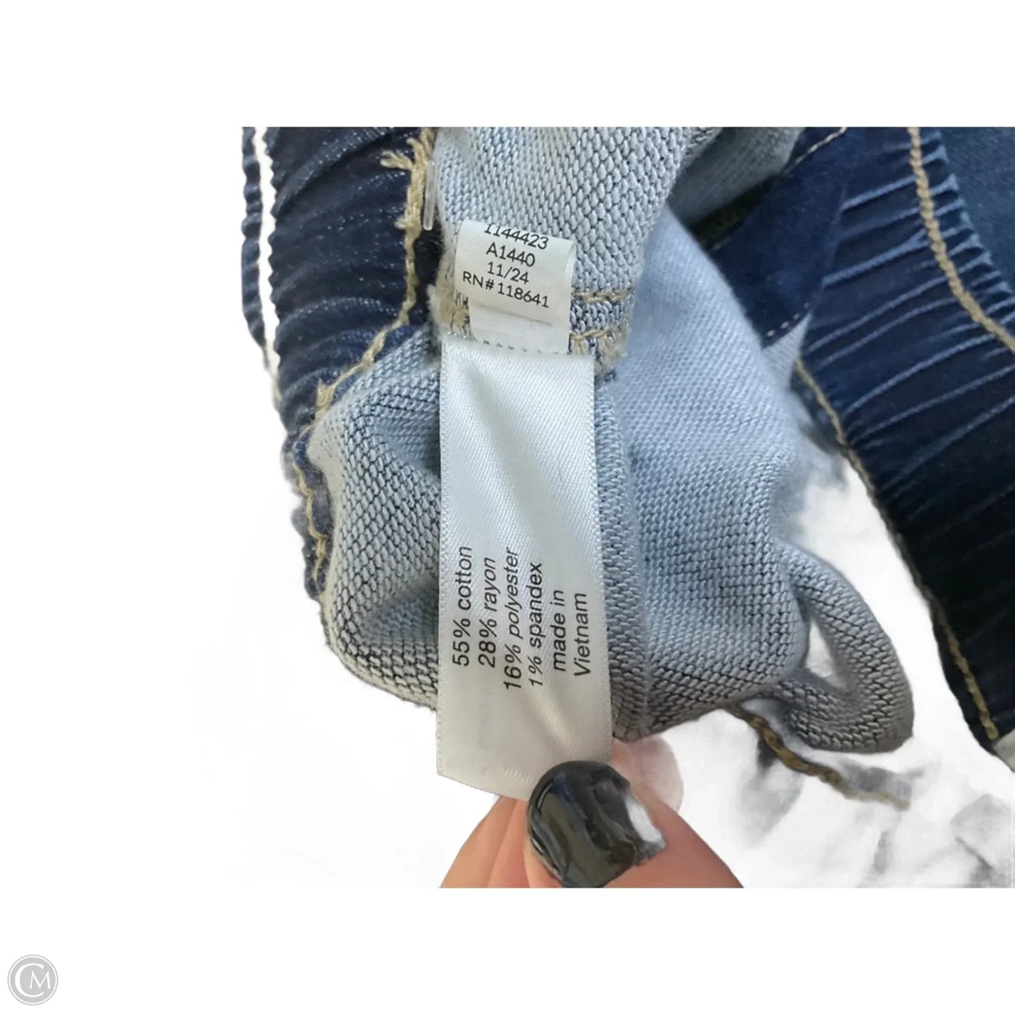 Jeans Cropped By Lane Bryant In Blue Denim, Size: 18