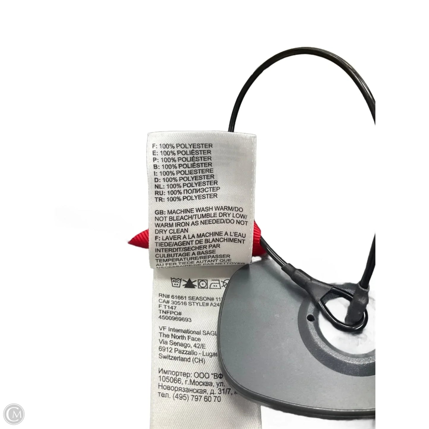 Athletic Top Long Sleeve Collar By The North Face In Grey, Size: M