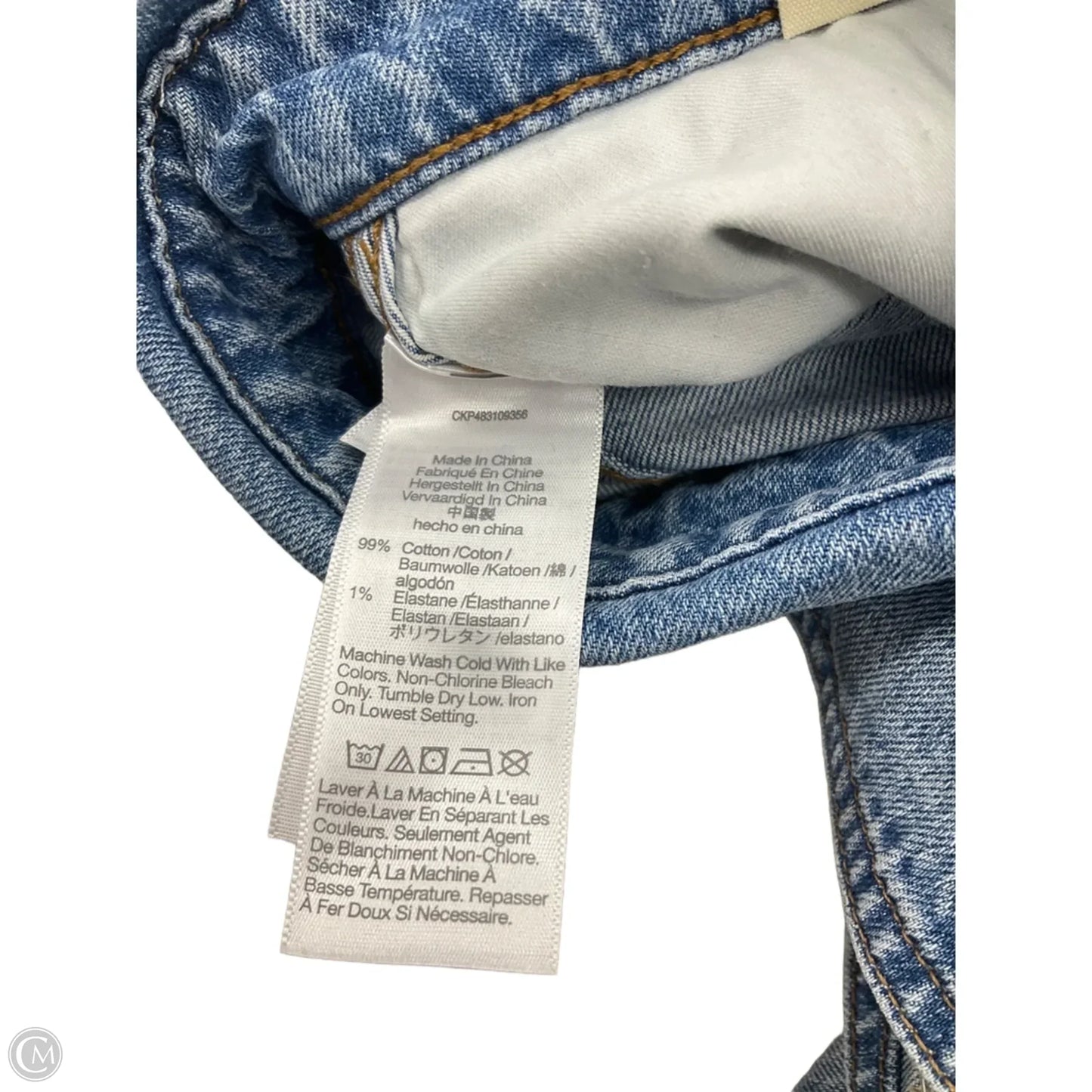 Jeans Cropped By Madewell In Blue Denim, Size: 4