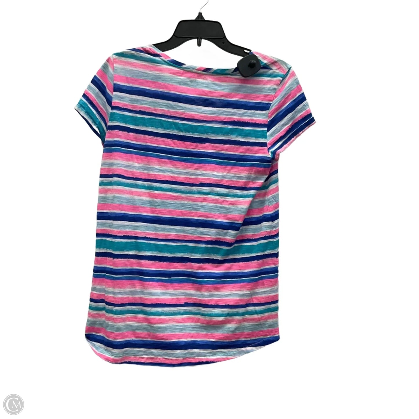 Top Short Sleeve Designer By Lilly Pulitzer In Striped Pattern, Size: L