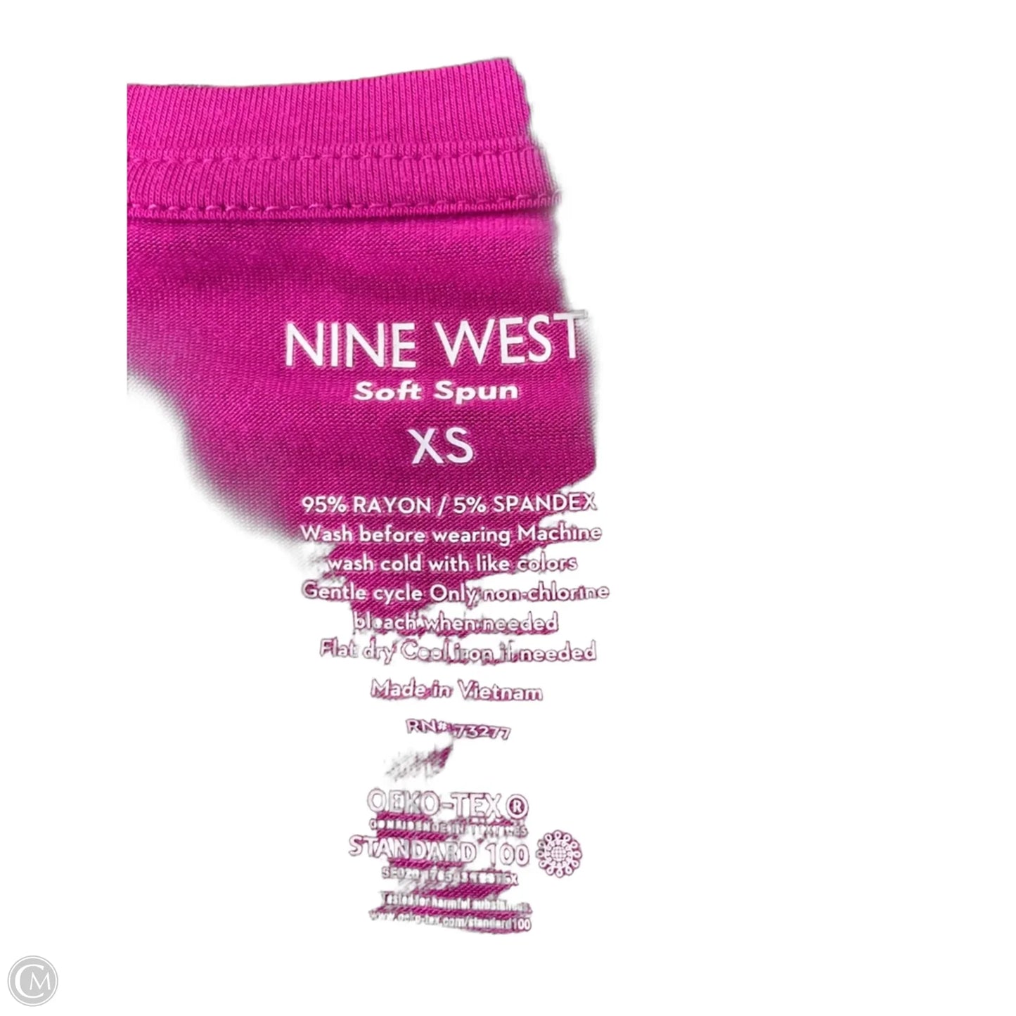 Top Short Sleeve Basic By Nine West In Pink, Size: Xs