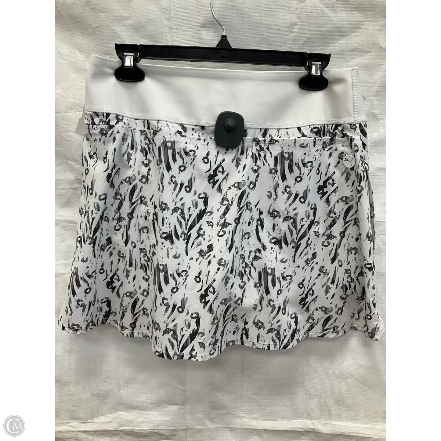 Athletic Skort By Puma In Black & White, Size: M