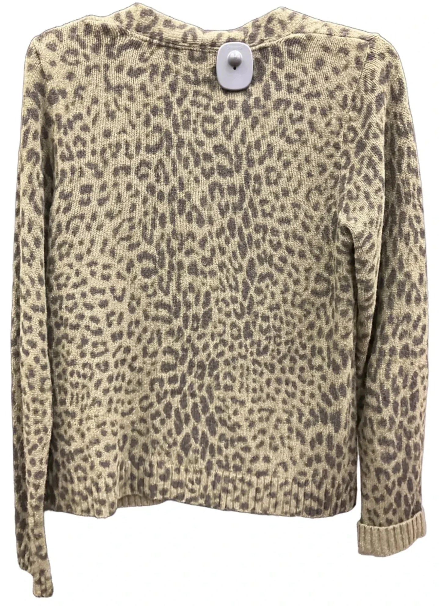 Cardigan By J. Jill In Animal Print, Size: Xs