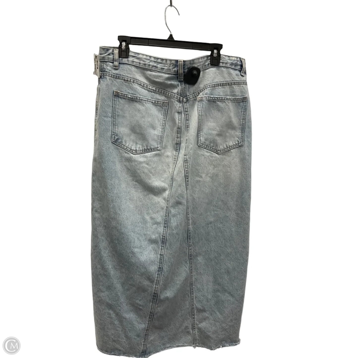 Skirt Midi By Zara In Blue Denim, Size: Xl