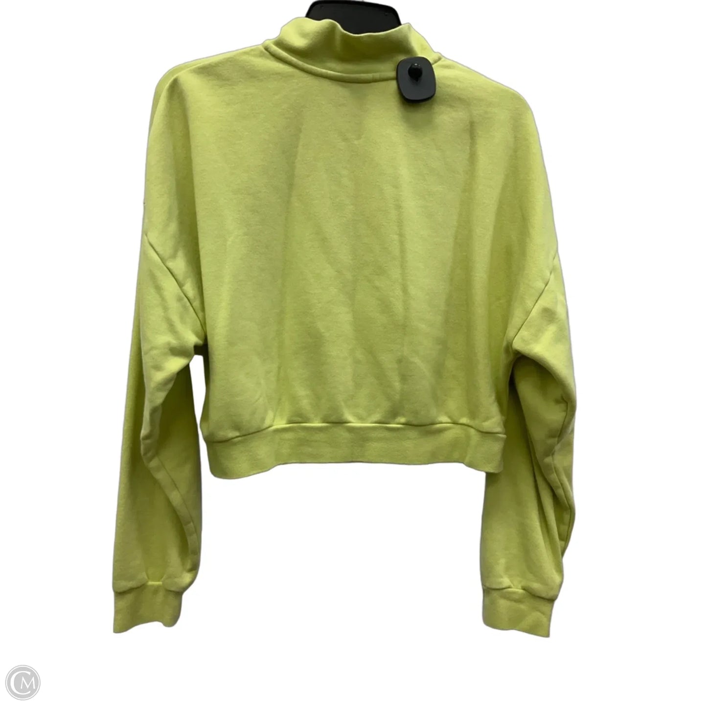 Athletic Top Long Sleeve Collar By Nike In Green, Size: M
