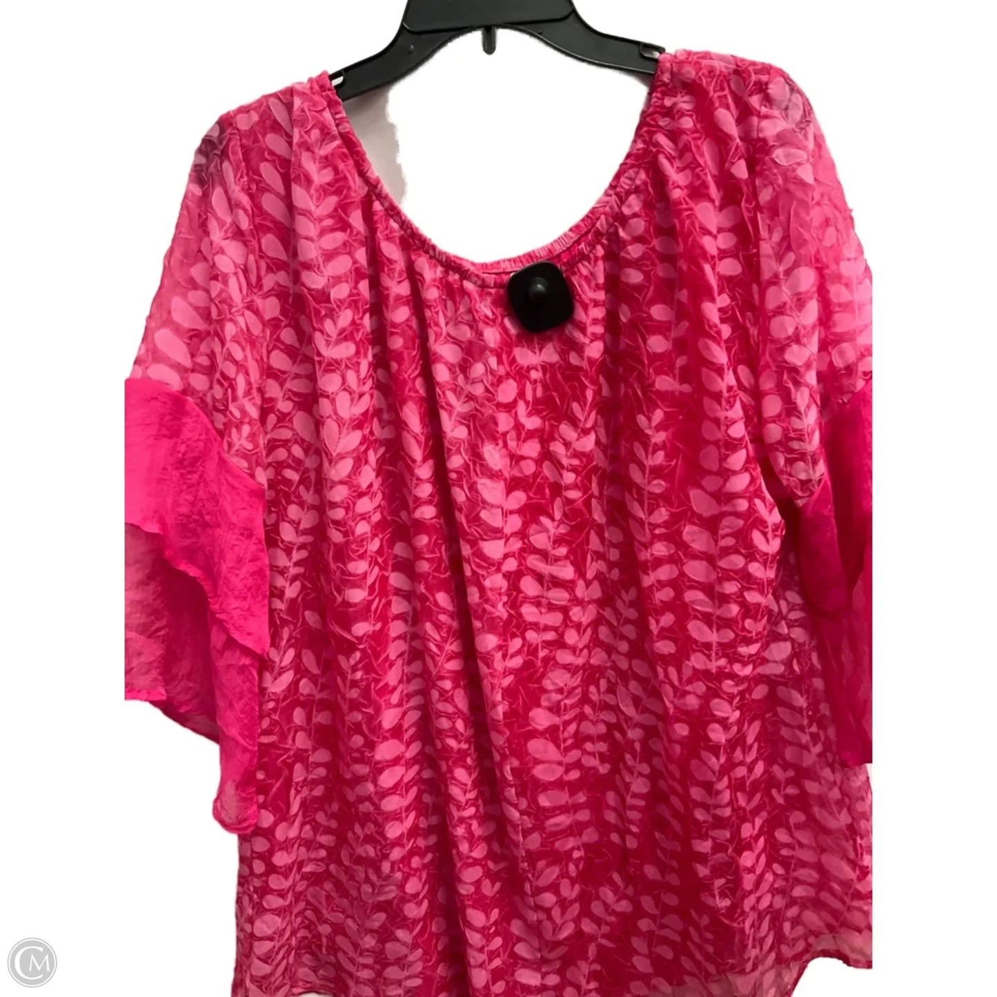 Top 3/4 Sleeve By Ethyl In Pink, Size: Xl