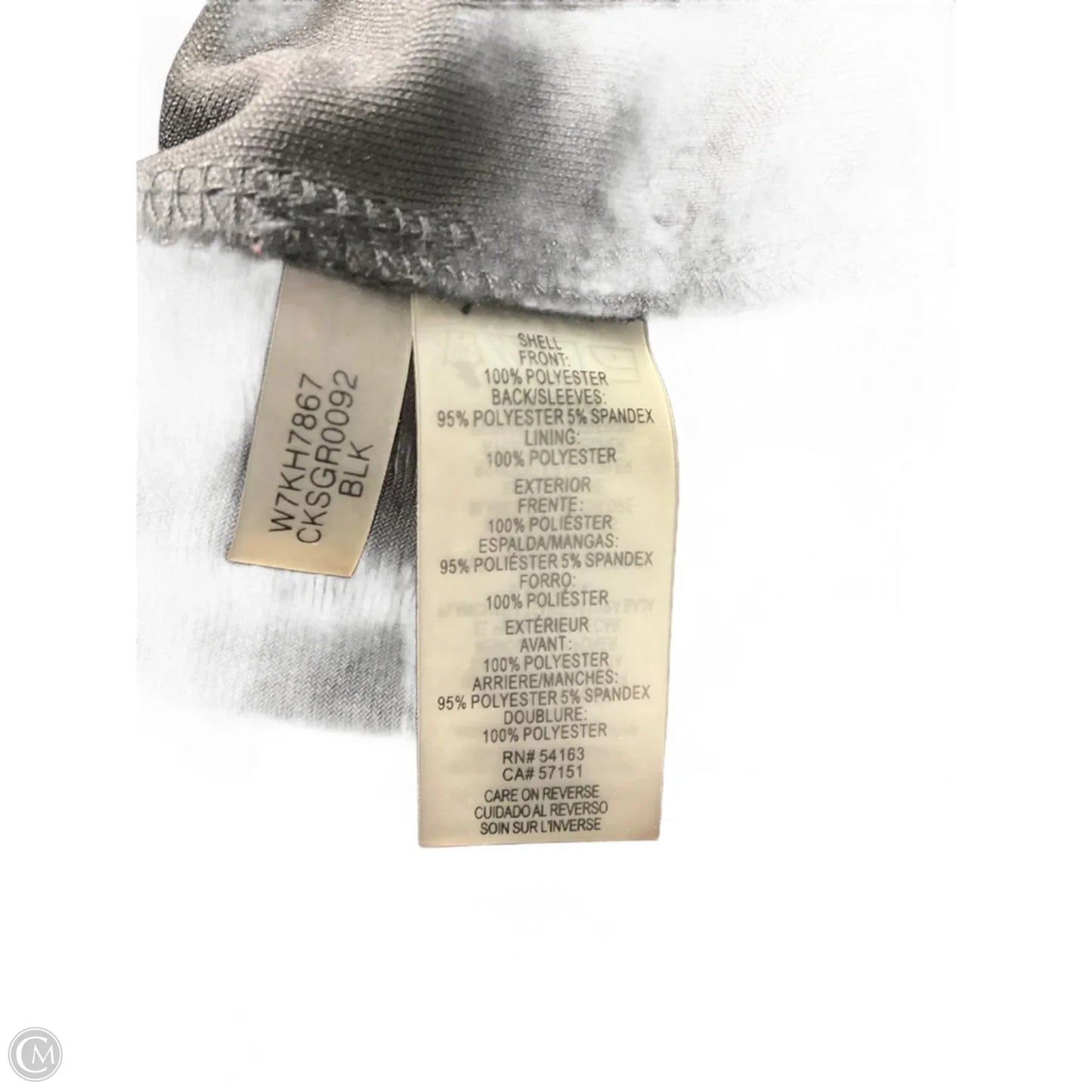 Top 3/4 Sleeve By Calvin Klein In Black, Size: 2x