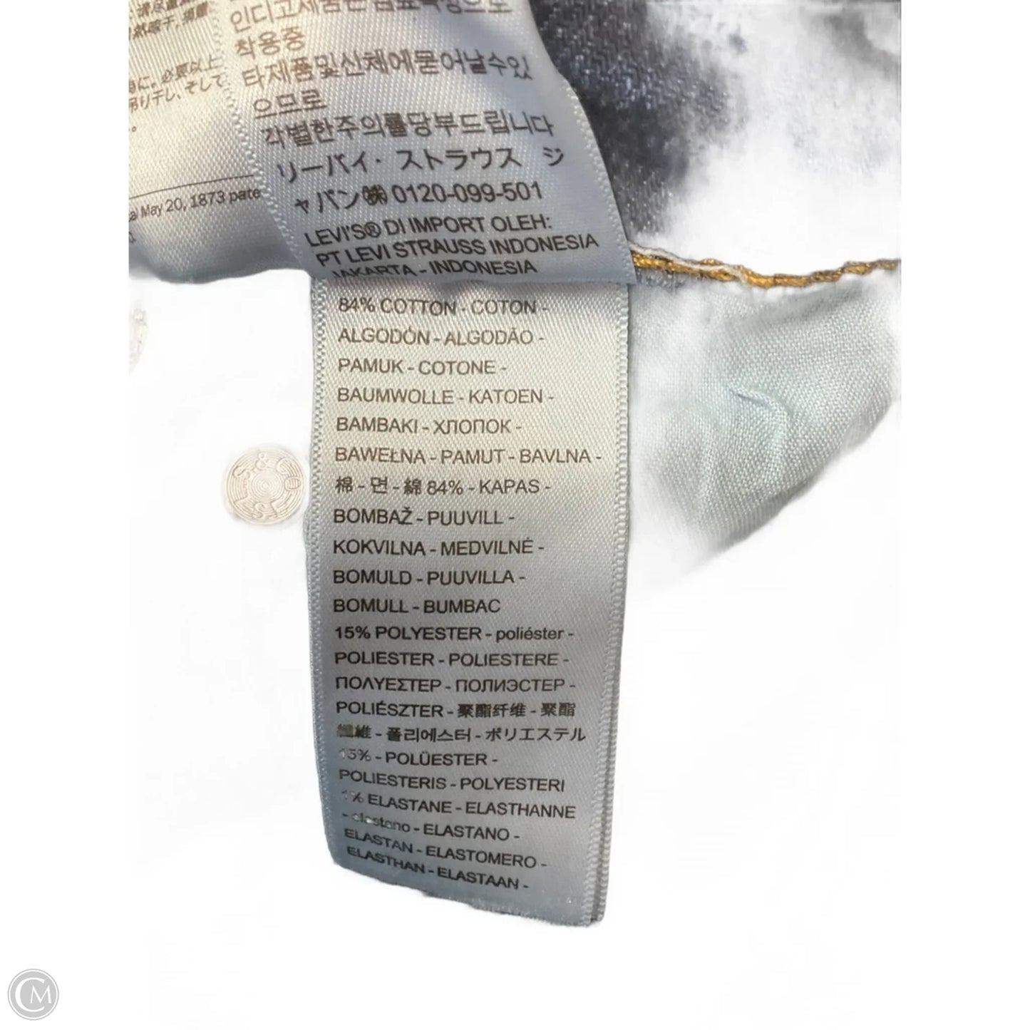 Jeans Straight By Levis In Blue Denim, Size: 4