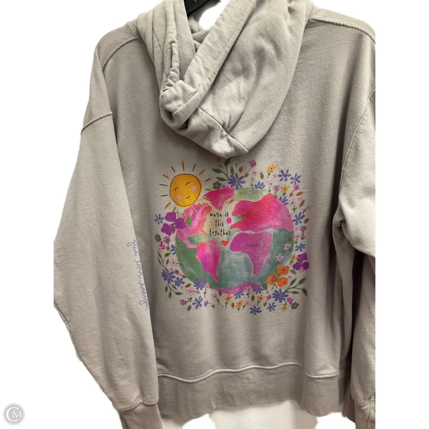 Sweatshirt Hoodie By Natural Life In Grey, Size: S