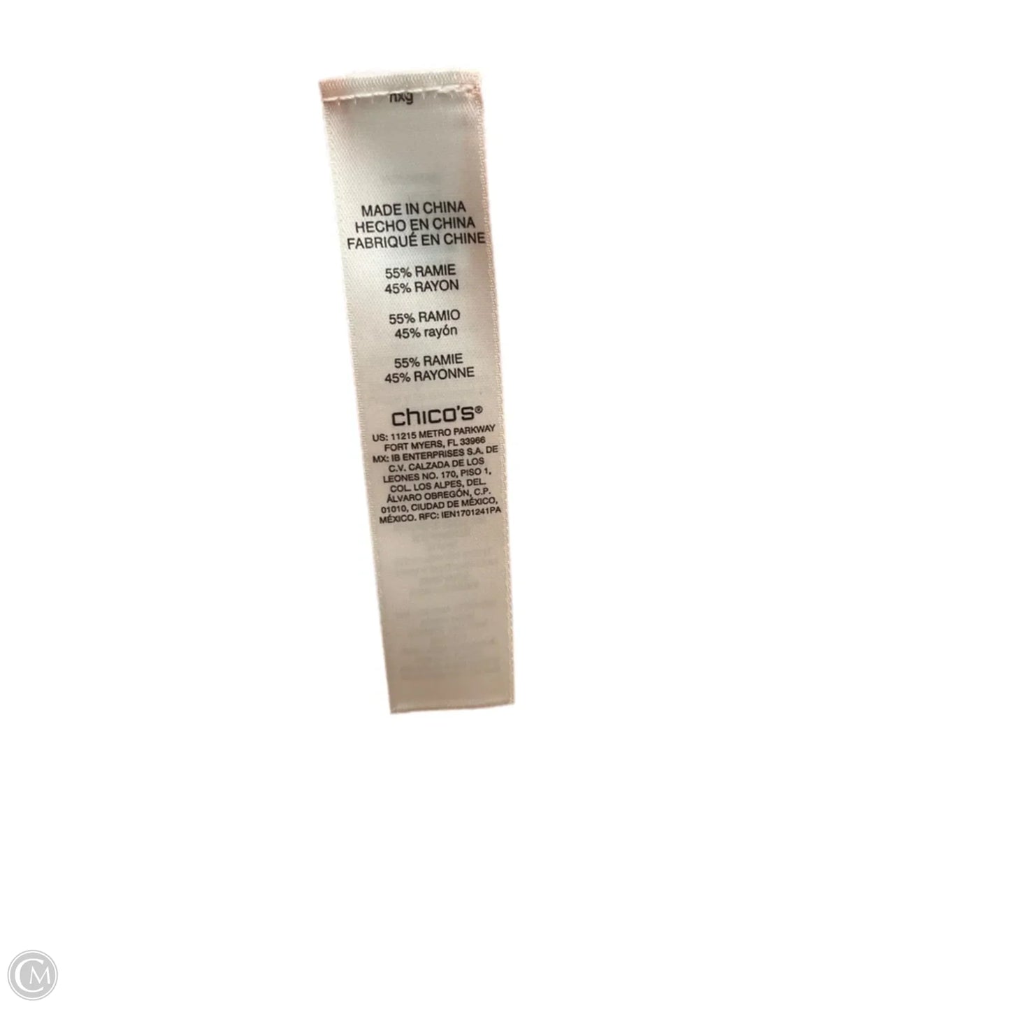 Top 2pc 3/4 Sleeve By Chicos In Orange, Size: Xl