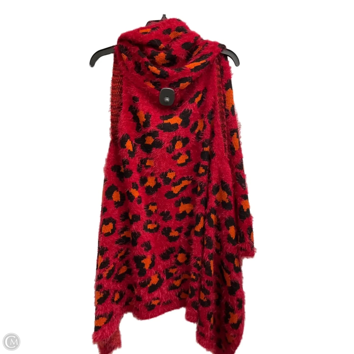 Poncho By Clothes Mentor In Red, Size: Osfm