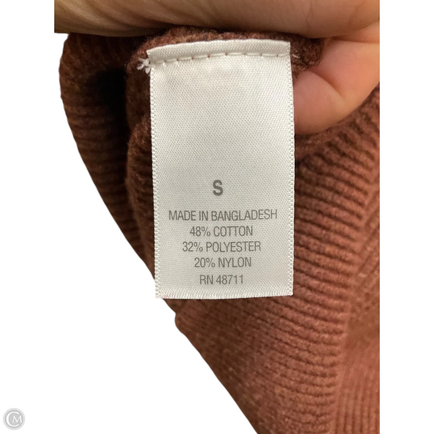 Top Long Sleeve By Ophelia Roe In Brown, Size: S