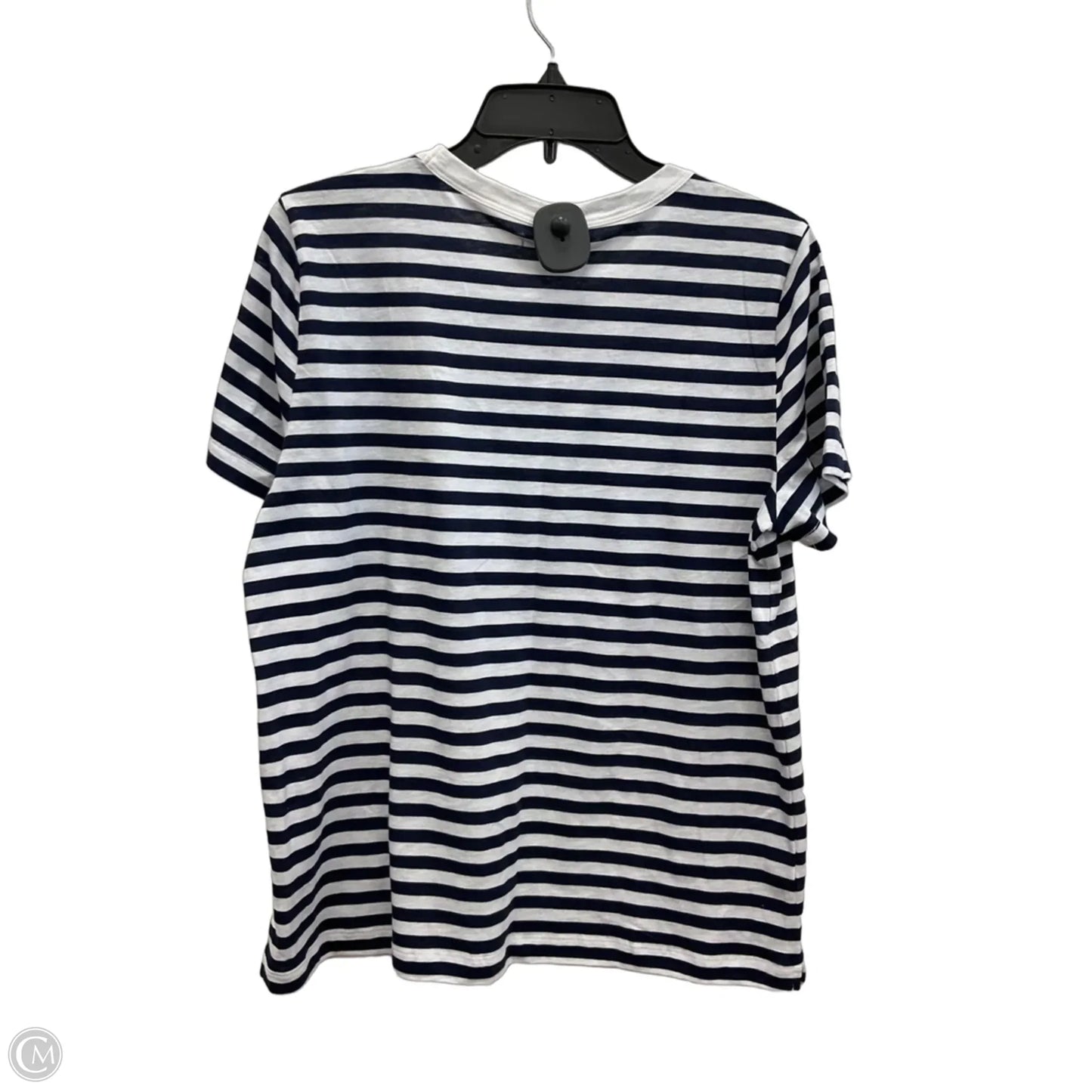 Top Short Sleeve Basic By Loft In Striped Pattern, Size: L