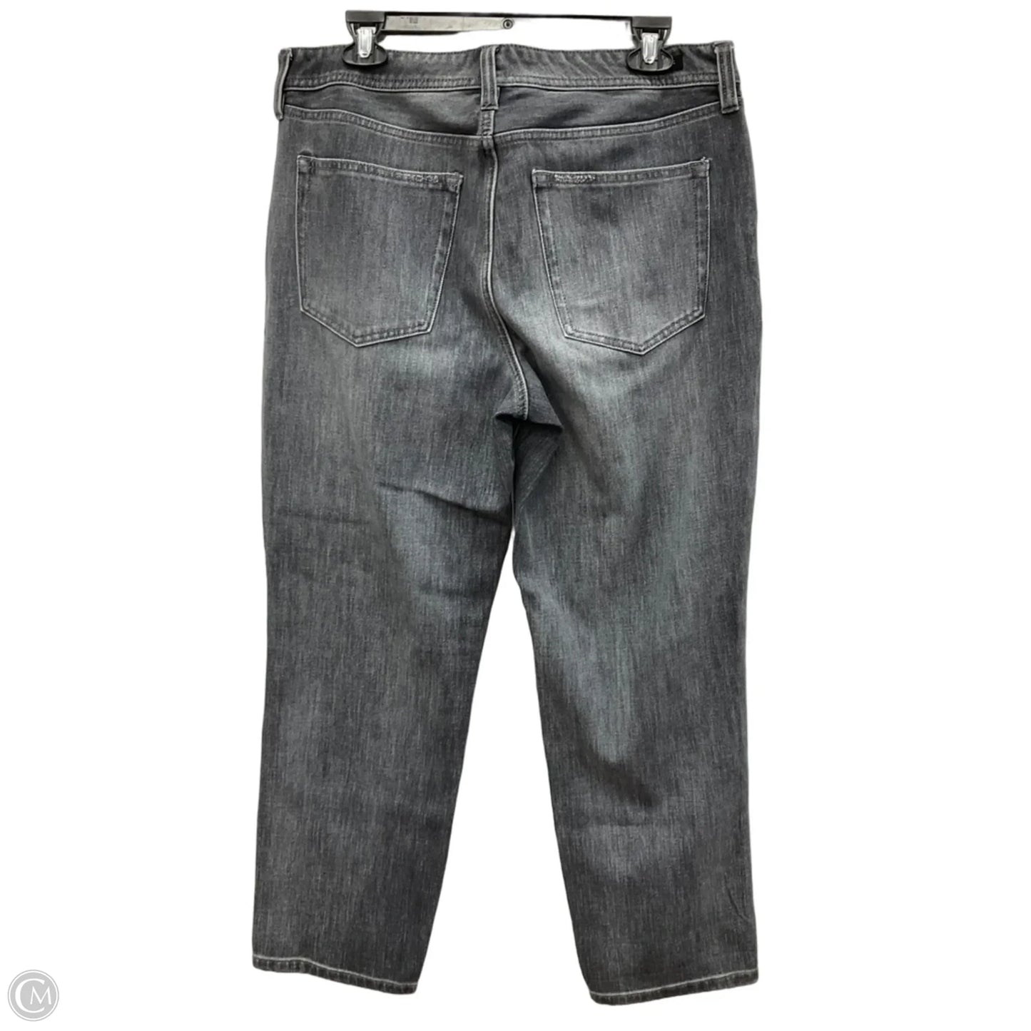 Jeans Straight By Liverpool In Grey Denim, Size: 12