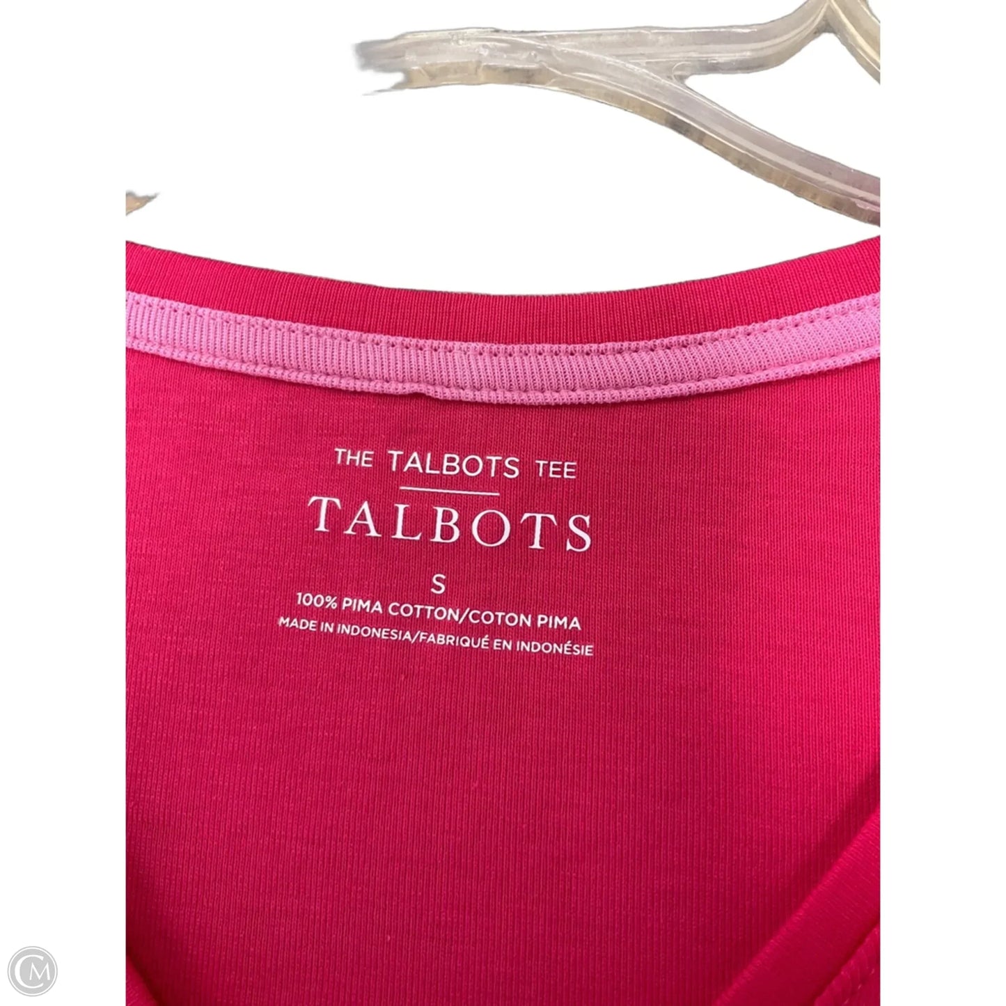 Top Short Sleeve Basic By Talbots In Pink, Size: S