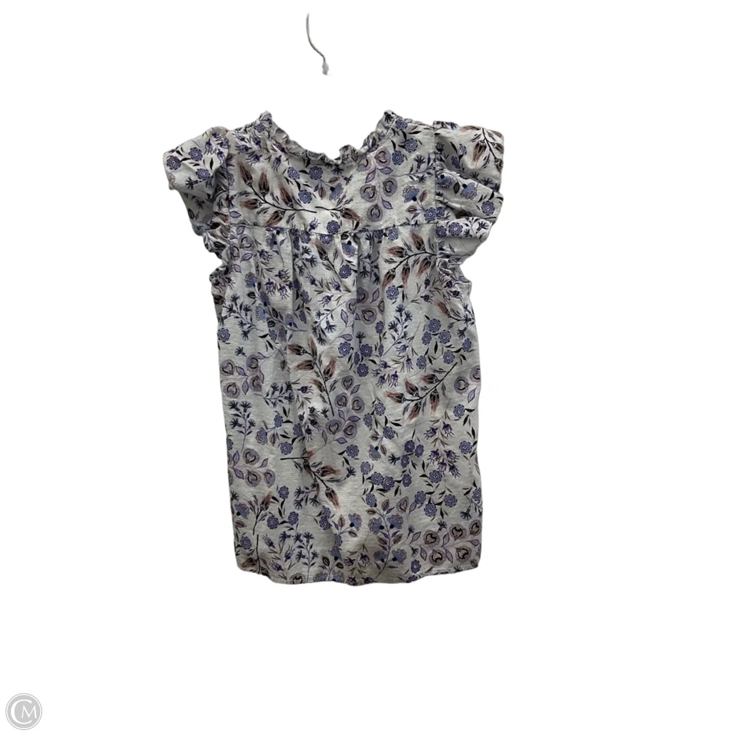 Top Short Sleeve By Loft In Floral Print, Size: S