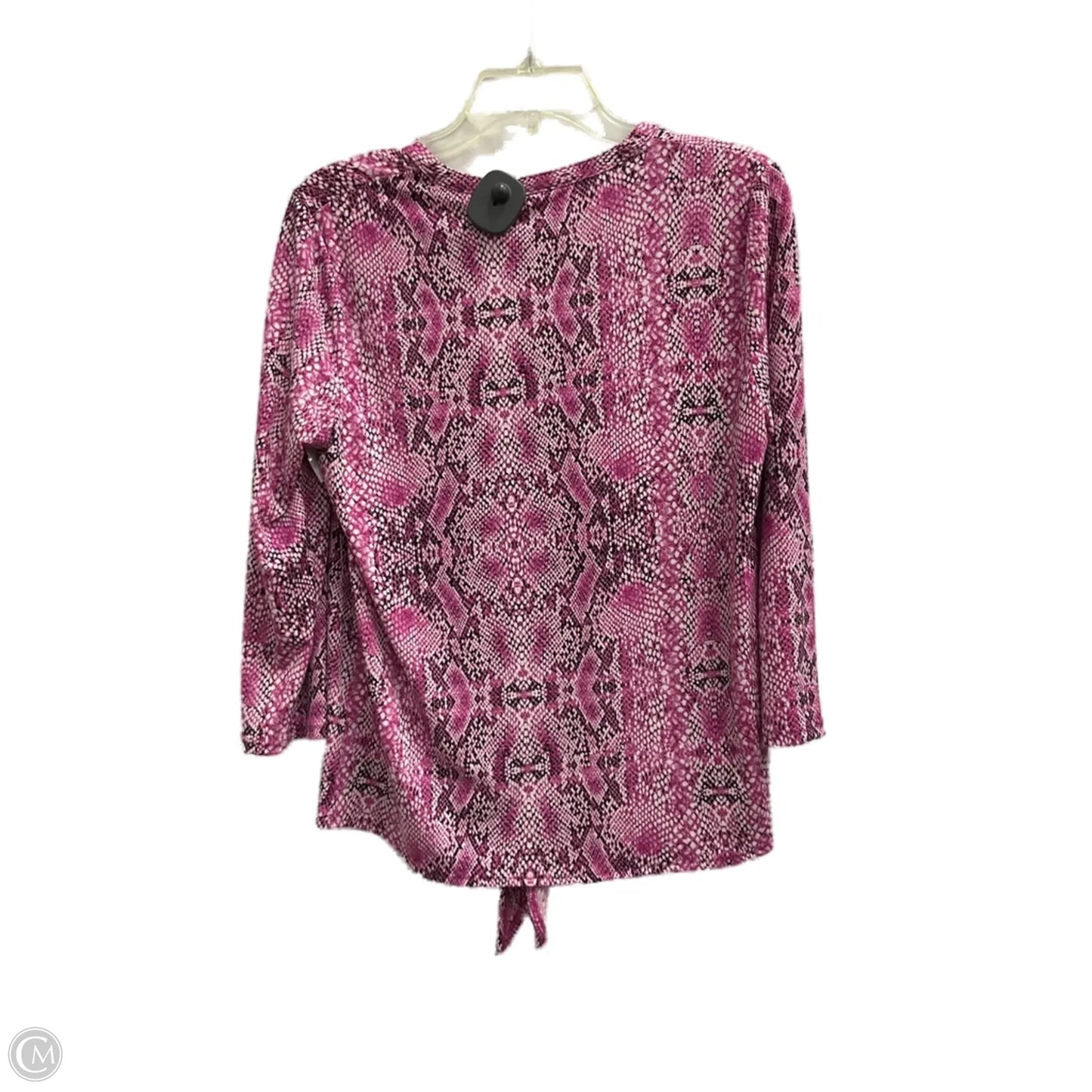 Top Long Sleeve By Dana Buchman In Animal Print, Size: M