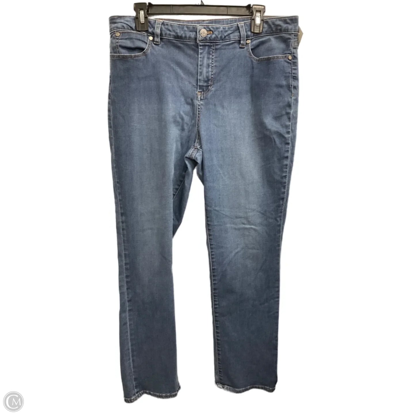 Jeans Straight By Talbots In Blue Denim, Size: 18