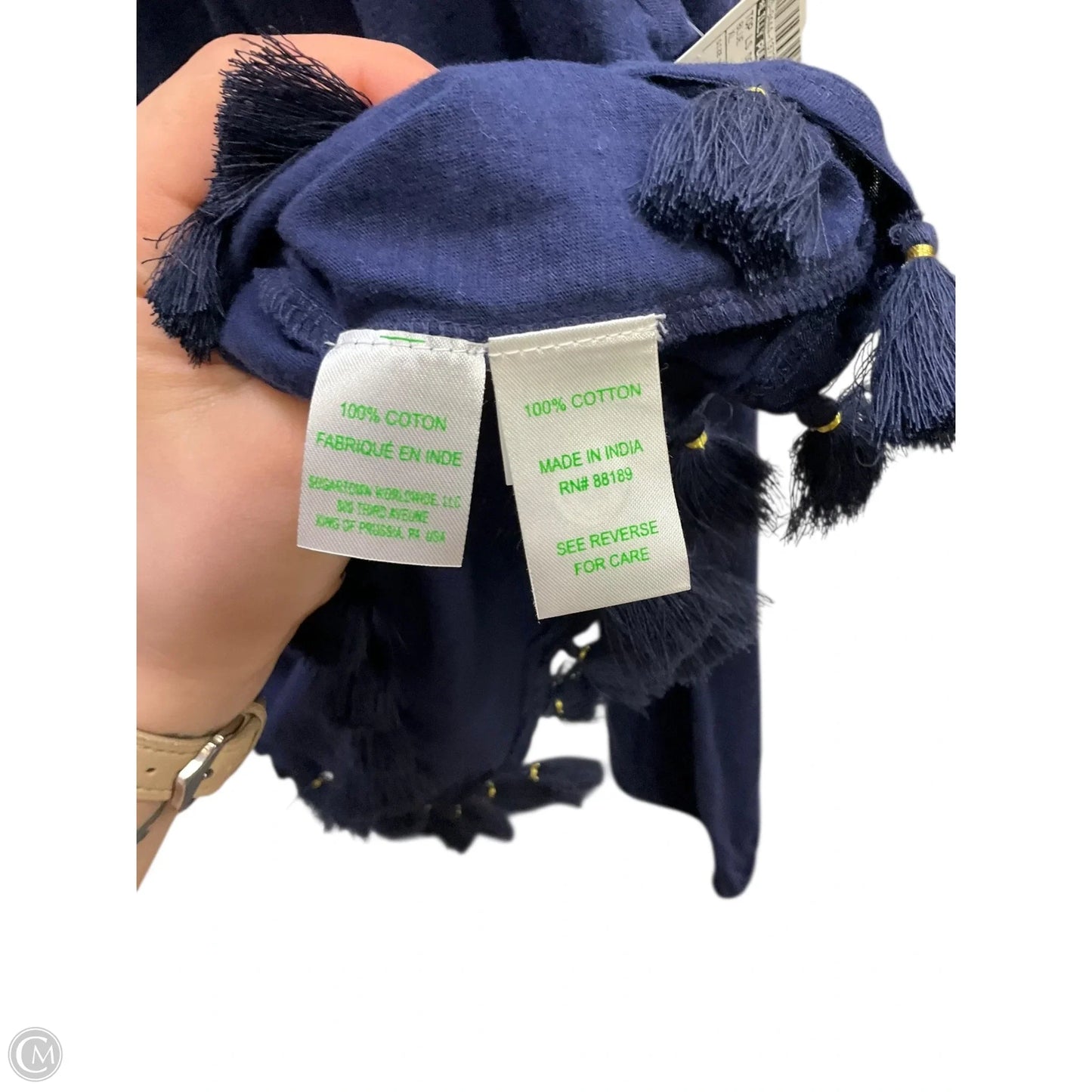 Top Long Sleeve Designer By Lilly Pulitzer In Blue, Size: Xl