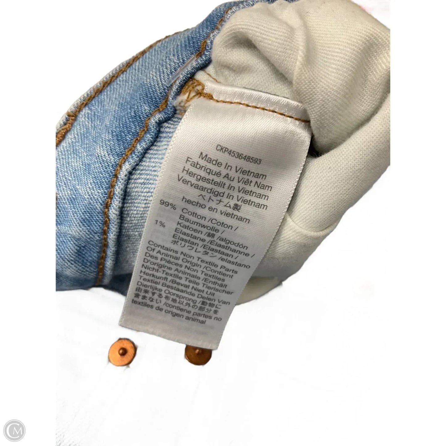 Jeans Straight By Madewell In Blue Denim, Size: 10