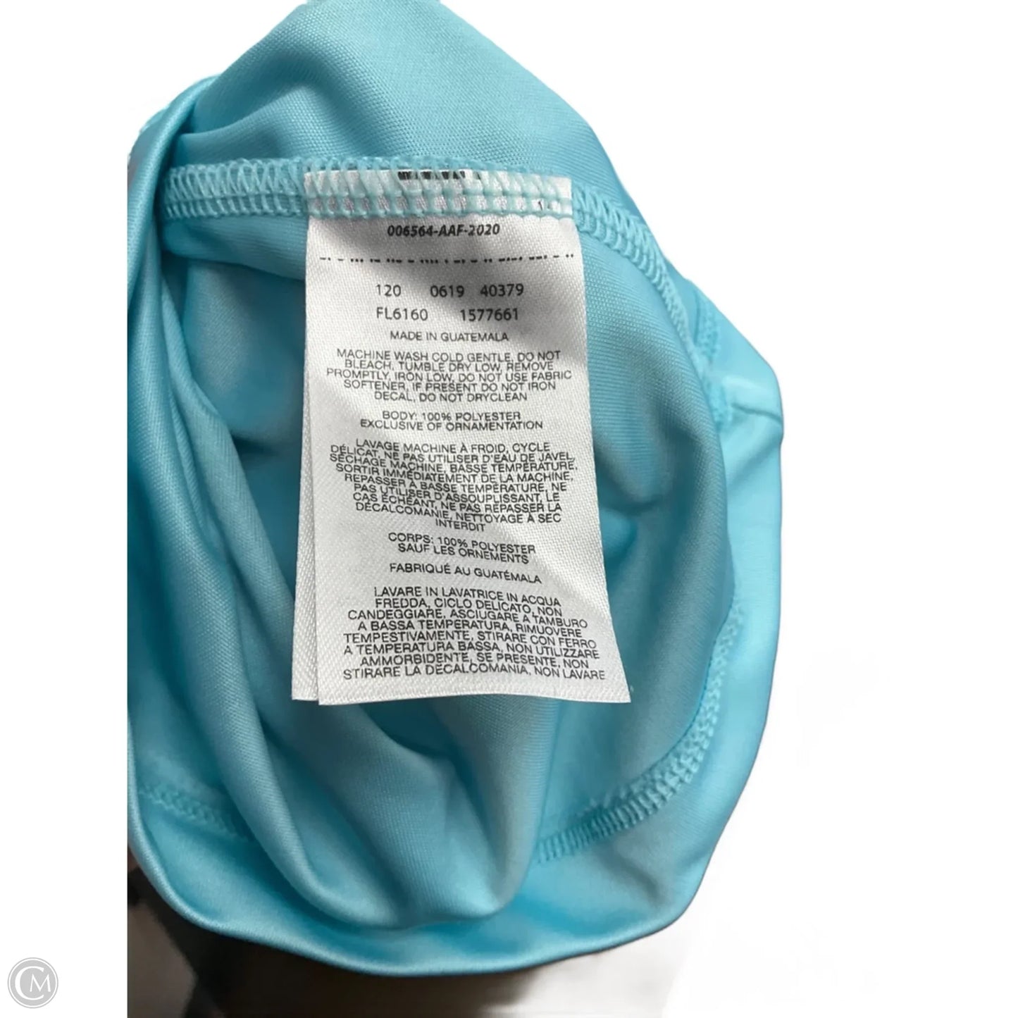 Athletic Top Long Sleeve Collar By Columbia In Blue, Size: L