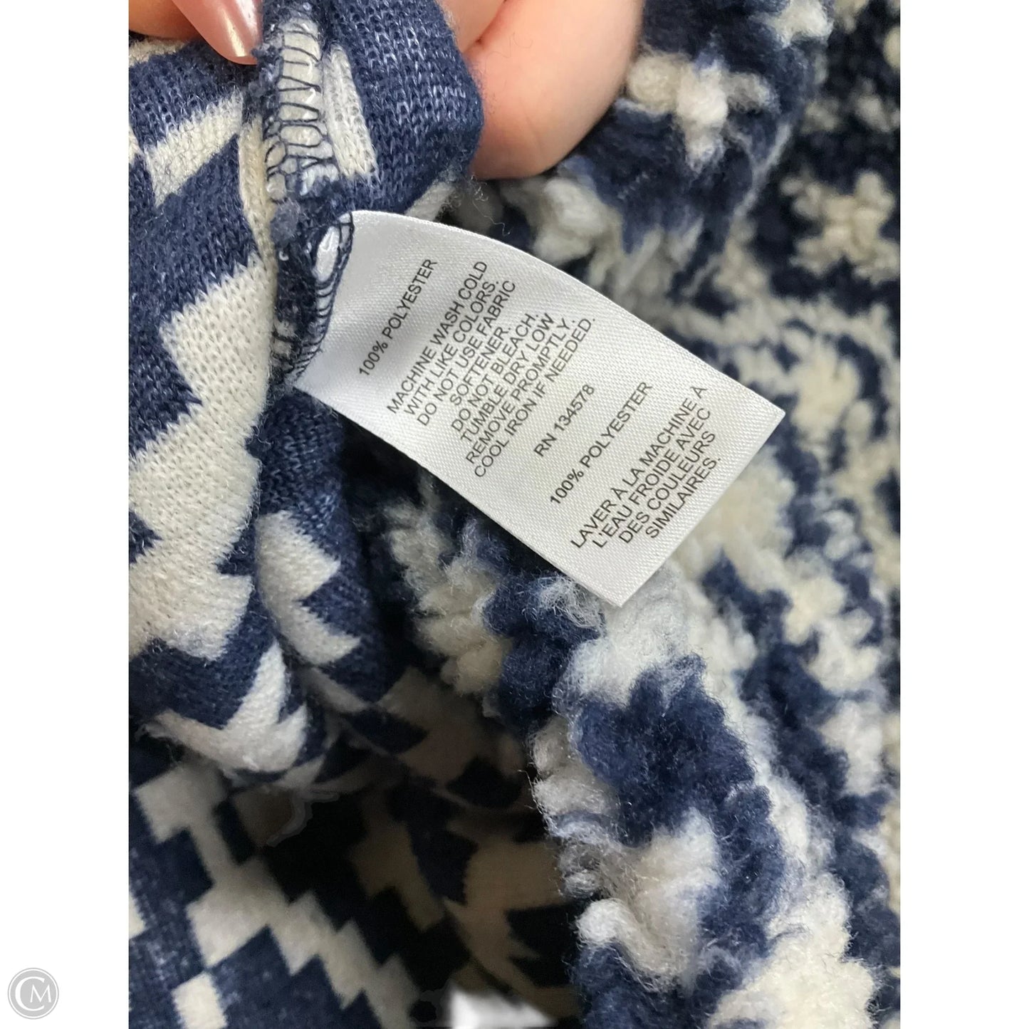 Sweatshirt Collar By Vineyard Vines In Blue, Size: M