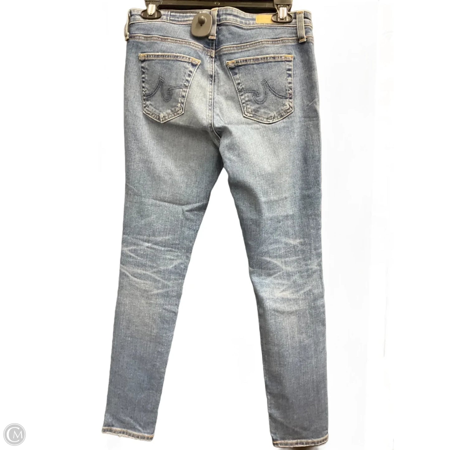 Jeans Skinny By Adriano Goldschmied In Blue Denim, Size: 8