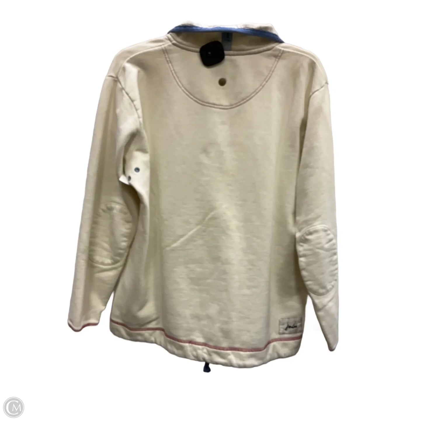 Sweatshirt Collar By Joules In White, Size: M