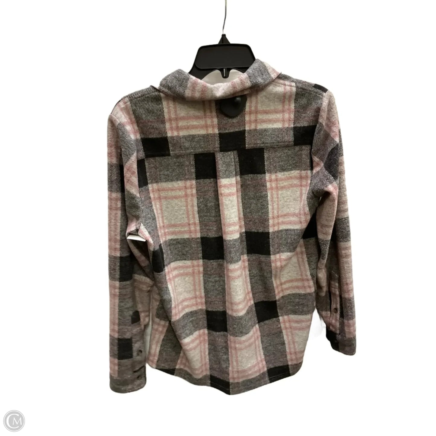 Blouse Long Sleeve By Lucky Brand In Plaid Pattern, Size: M