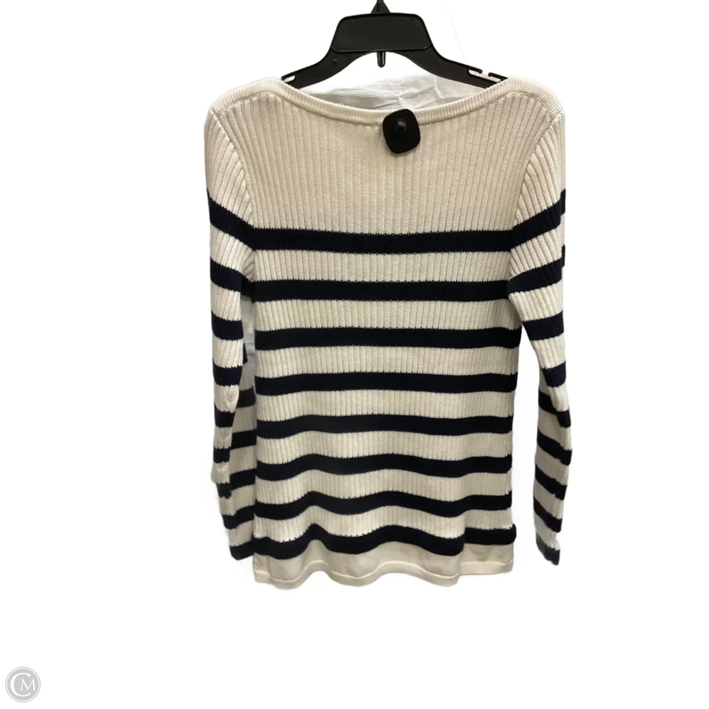 Sweater By Talbots In Striped Pattern, Size: L
